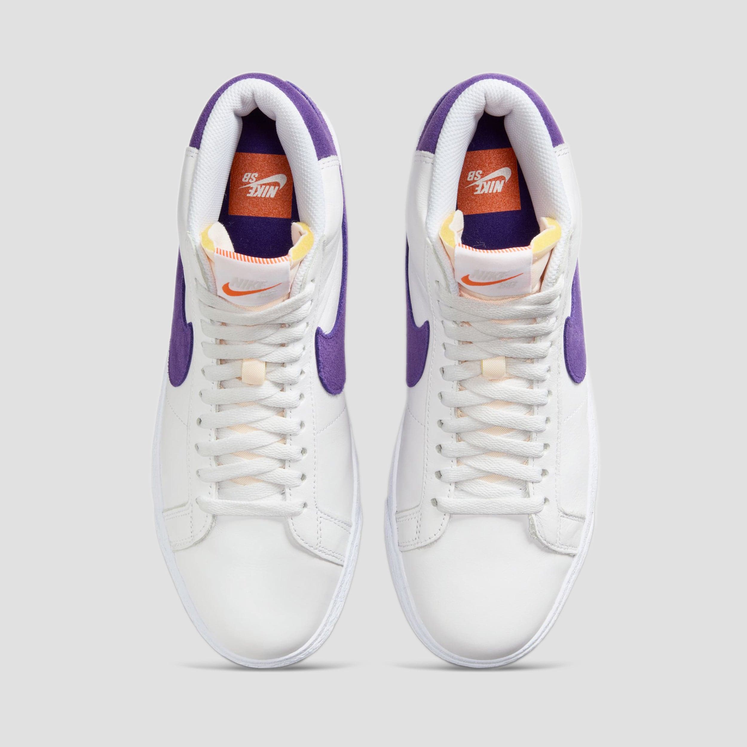 Nike SB Zoom Blazer Mid ISO Skate Shoes White / Court Purple