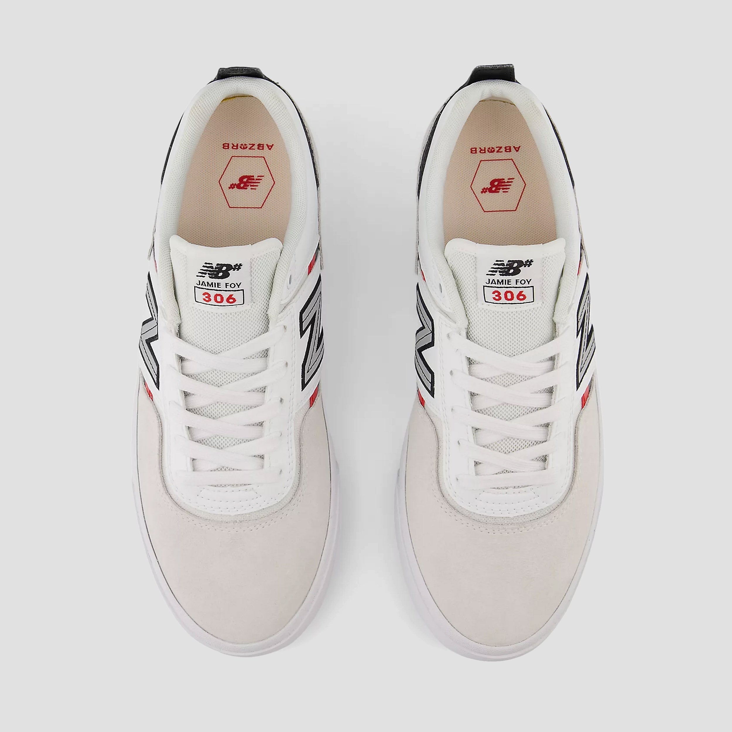 New Balance Numeric Jamie Foy 306 Skate Shoes White / Red
