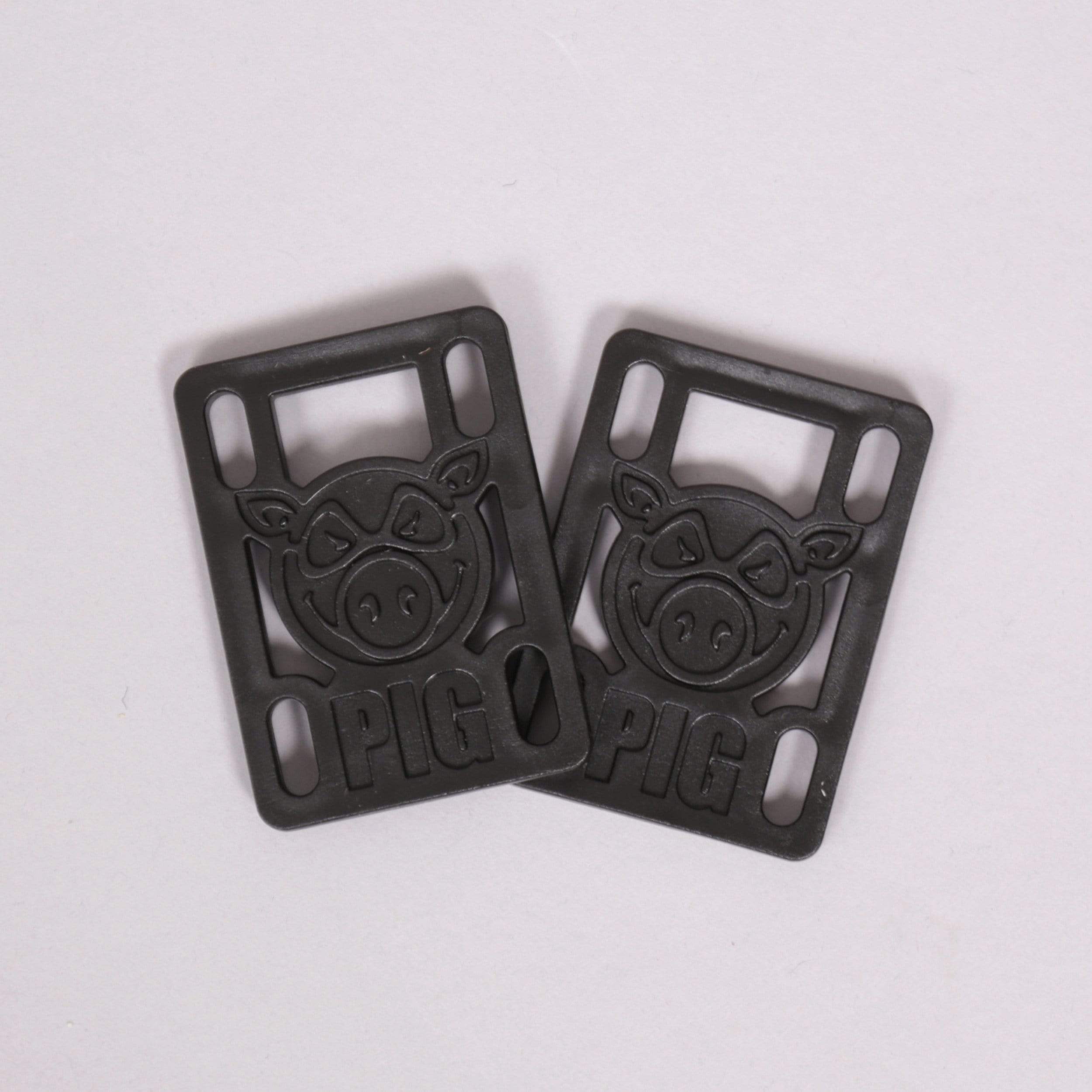 Pig 1/4 Piles Hard Skateboard Riser Pads Black