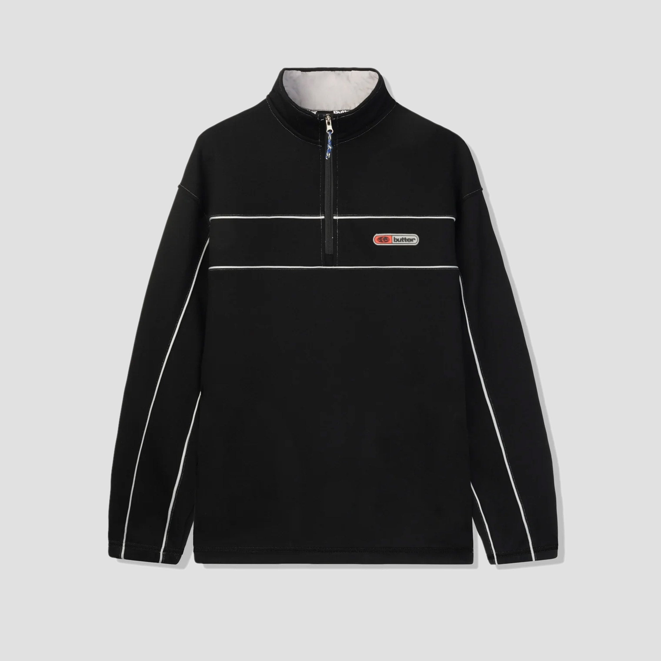 Butter Goods Pipe 1/4 Zip Pullover Black