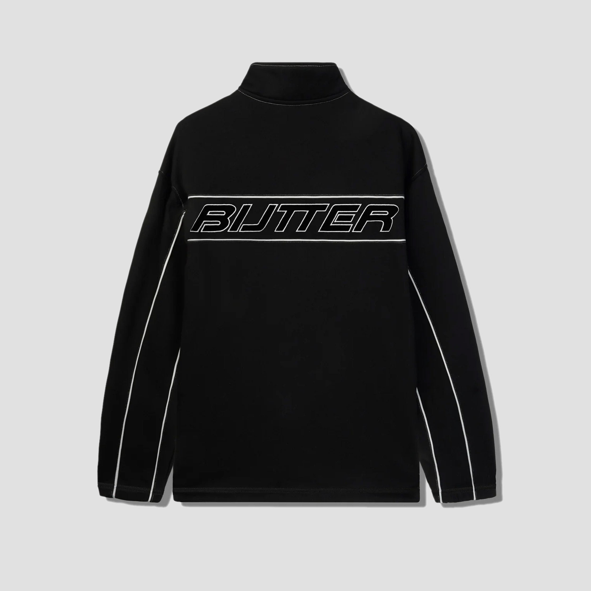 Butter Goods Pipe 1/4 Zip Pullover Black