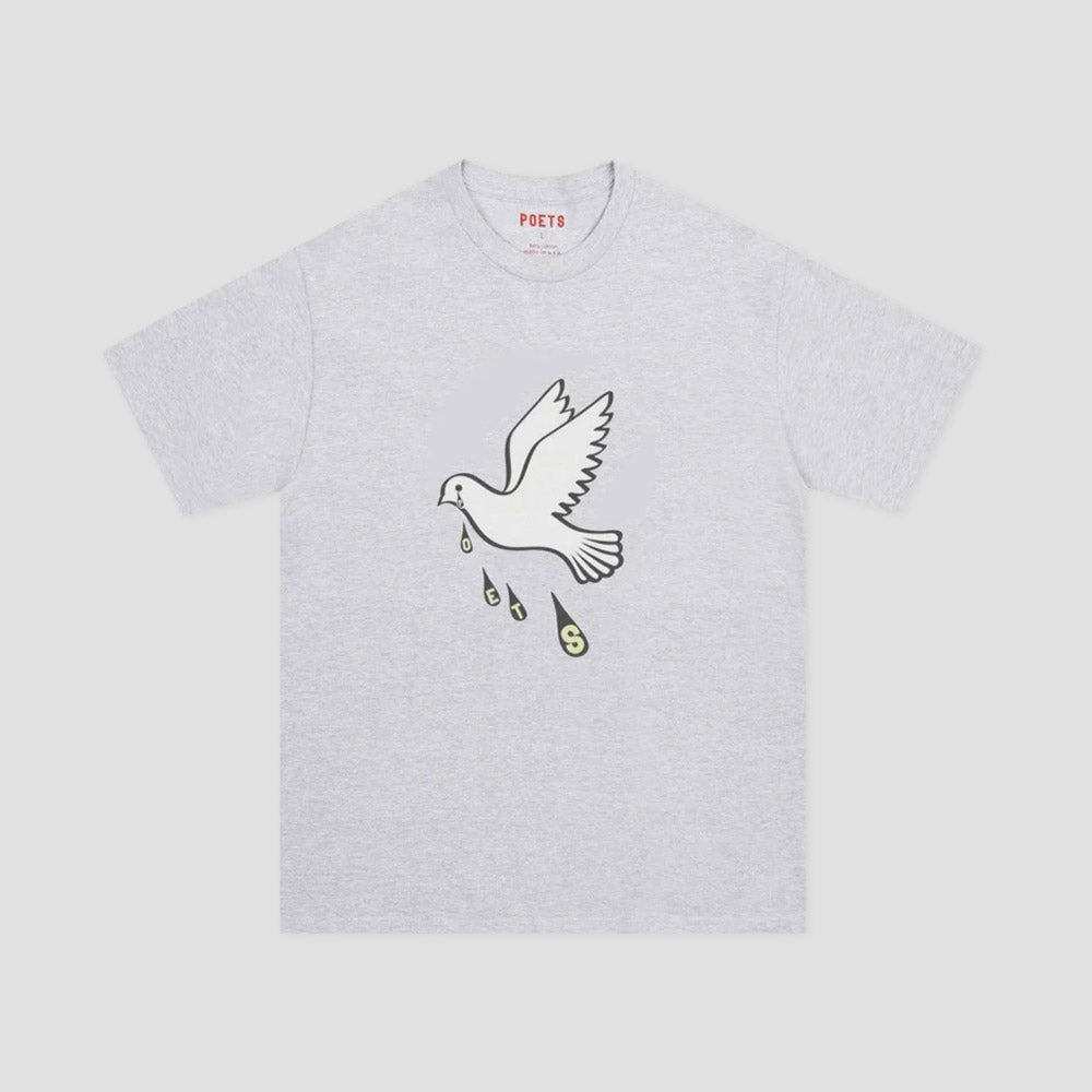 Poets Message Dove T-Shirt Graphite Grey