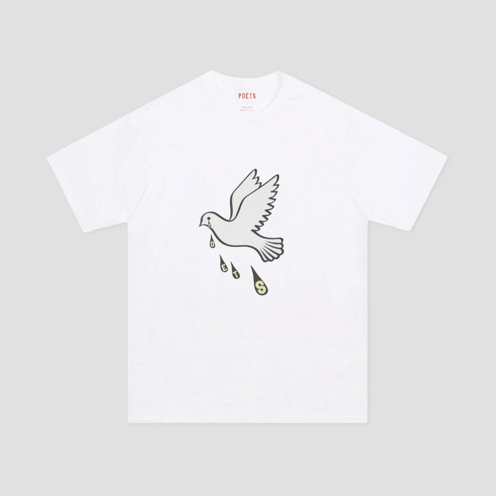 Poets Message Dove T-Shirt White