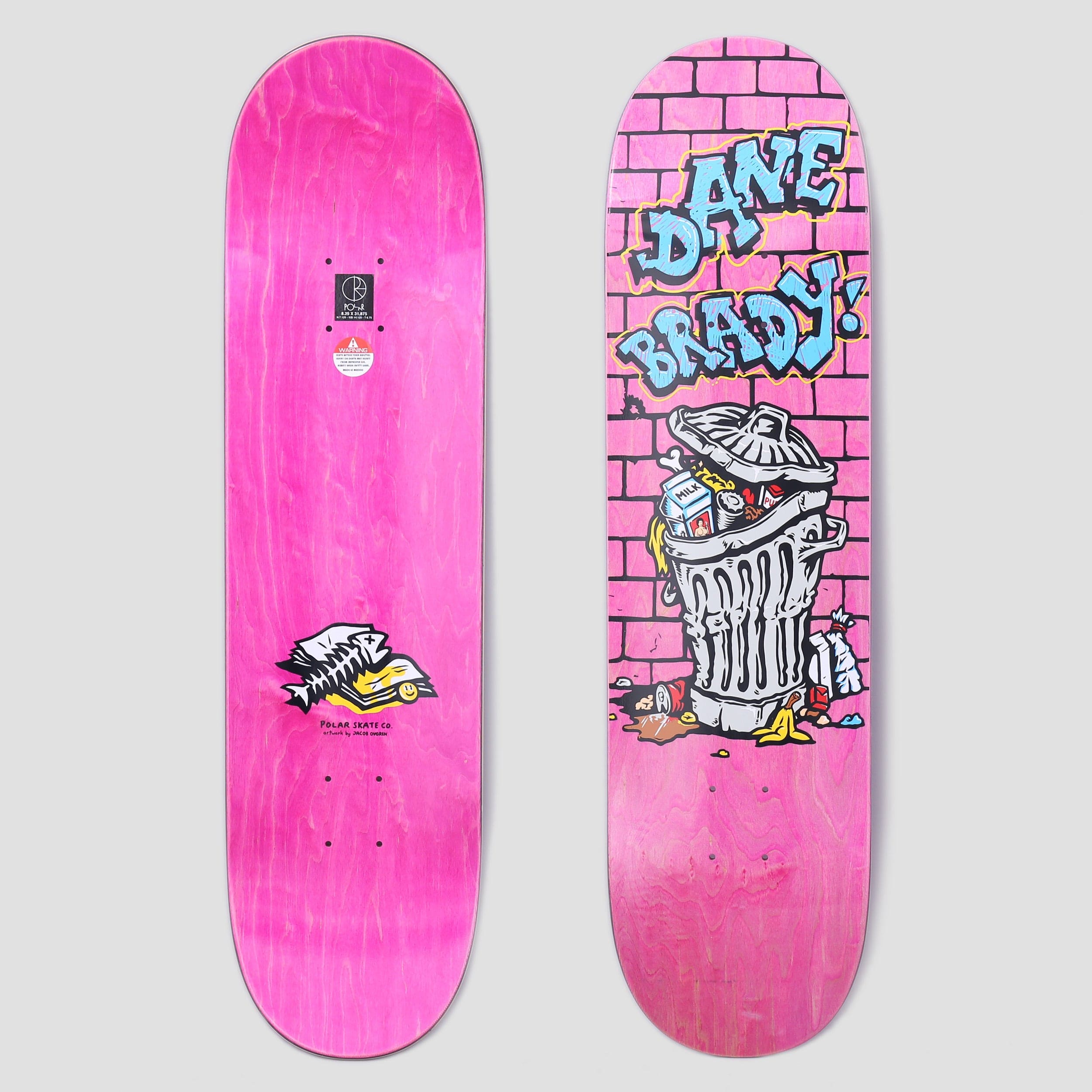 Polar 8.25 Dane Brady Trash Can Skateboard Deck