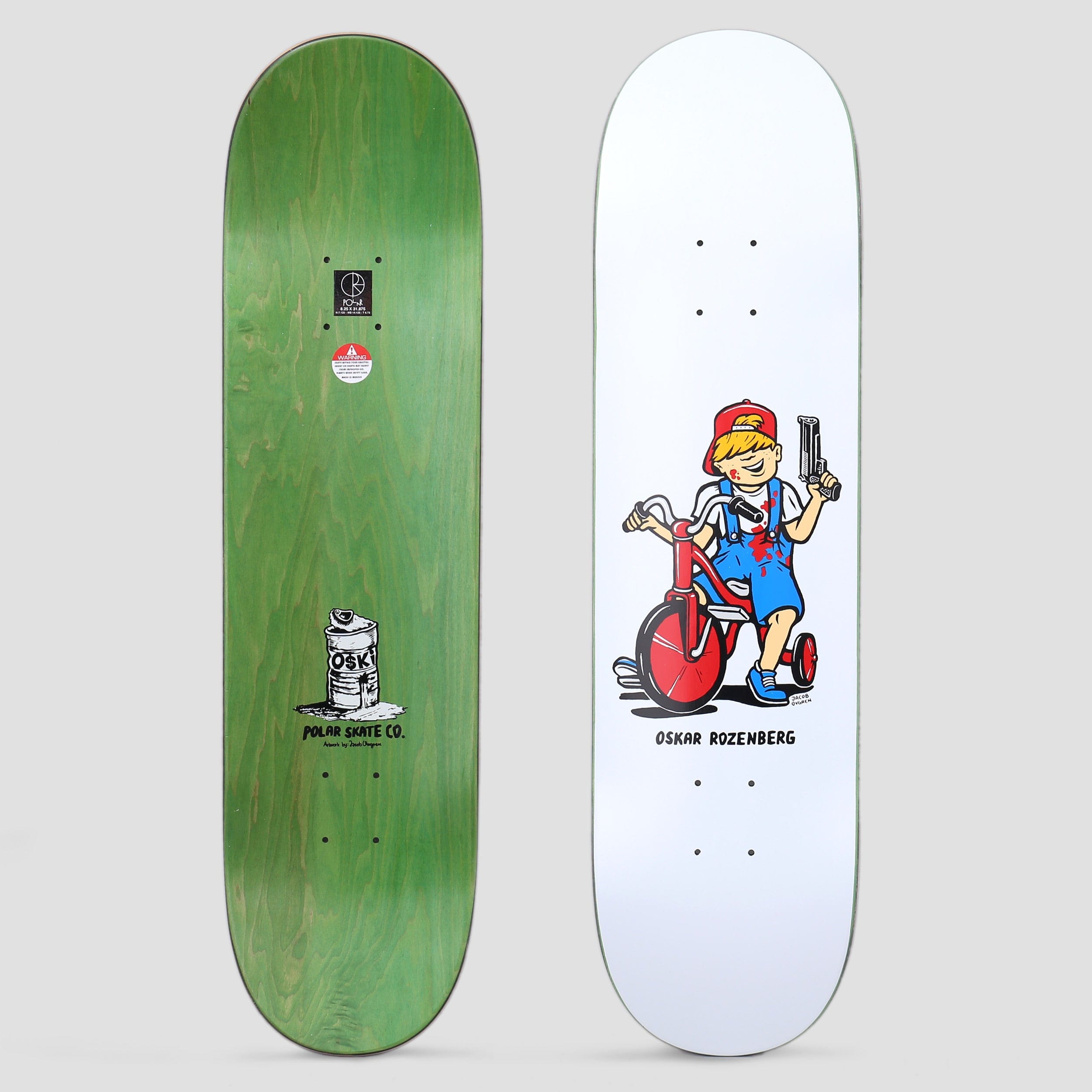 Polar 1991 Jr Oskar Rozenberg Tricycle Skateboard Deck White