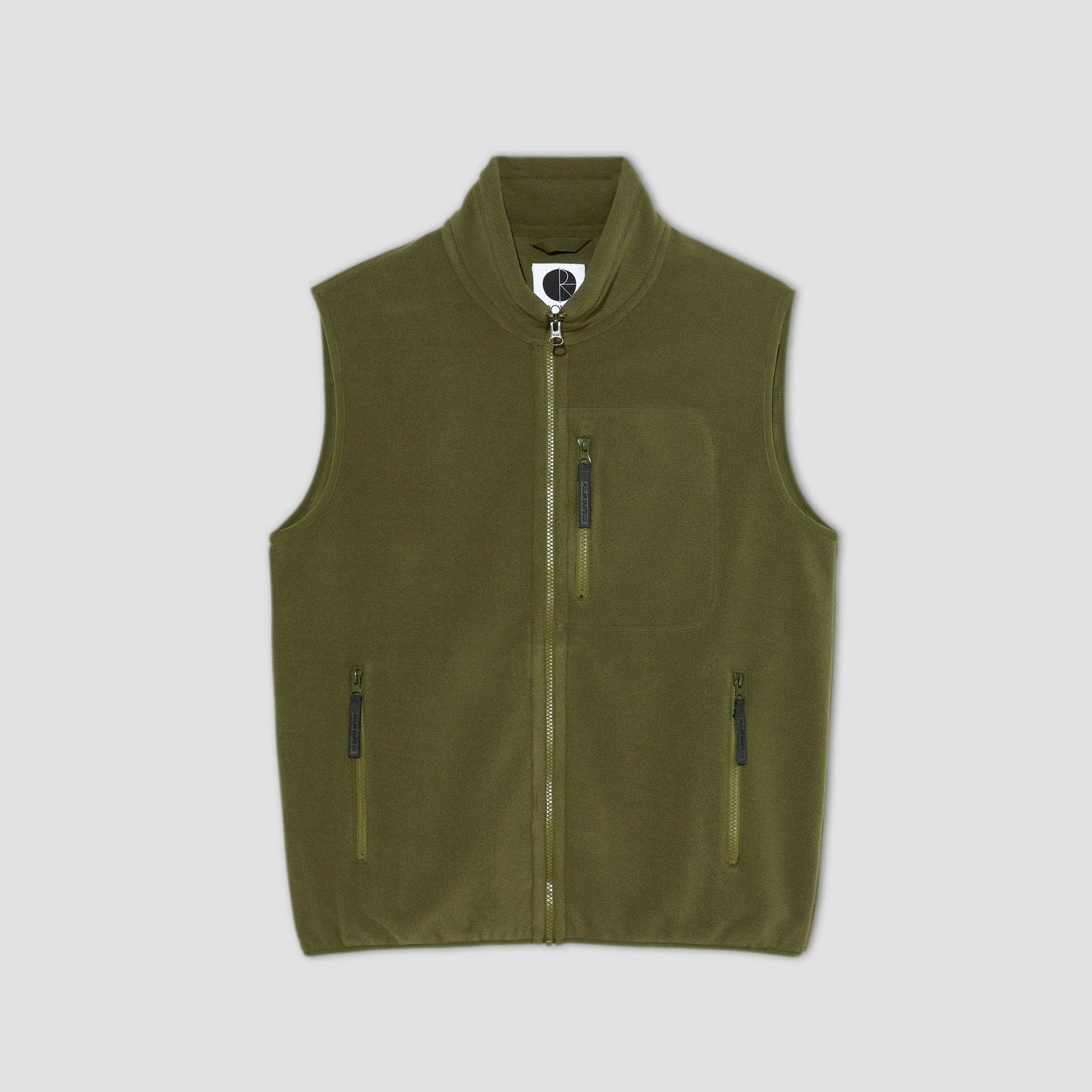 Polar Basic Fleece Vest Army Green