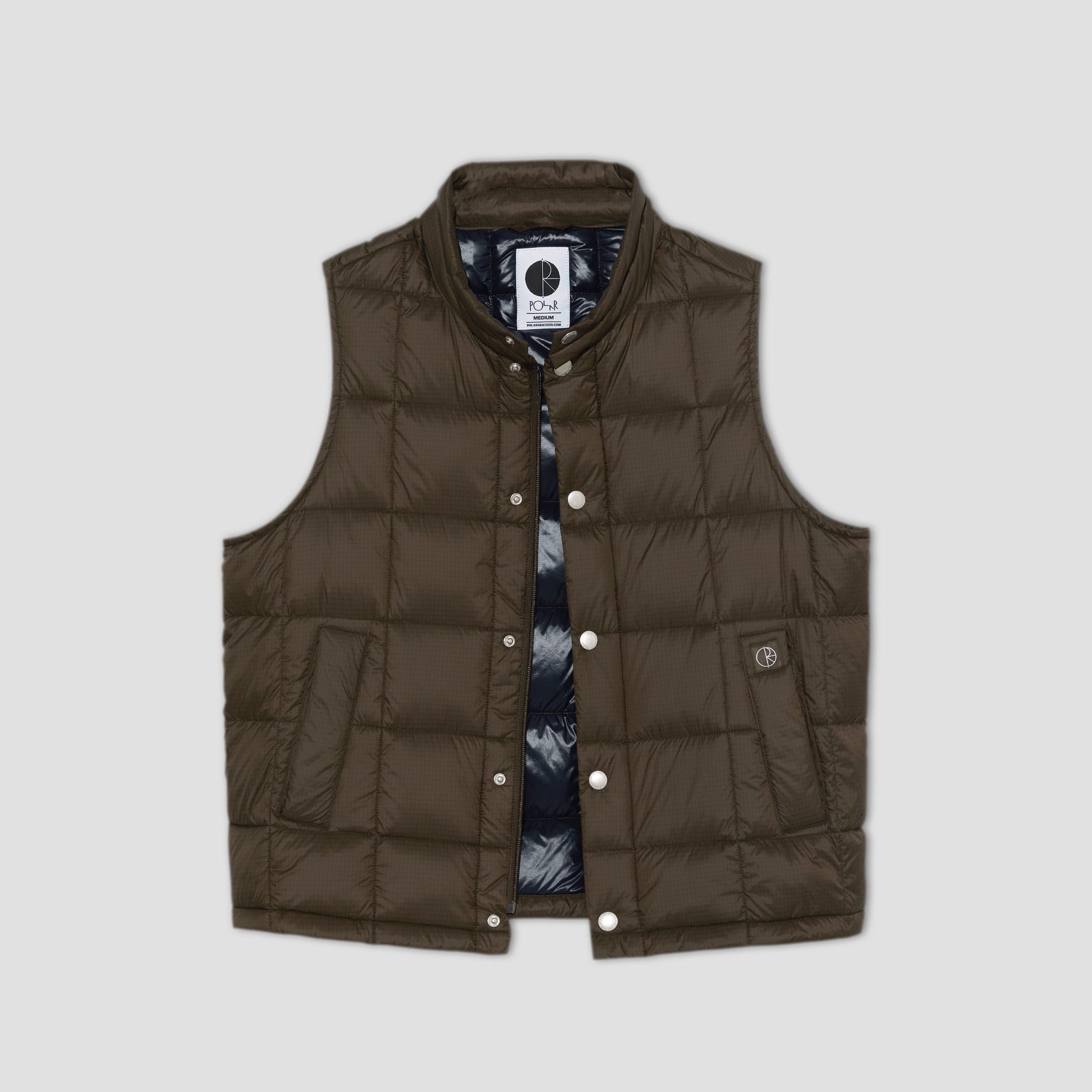 Polar Lightweight Puffer Vest Brown