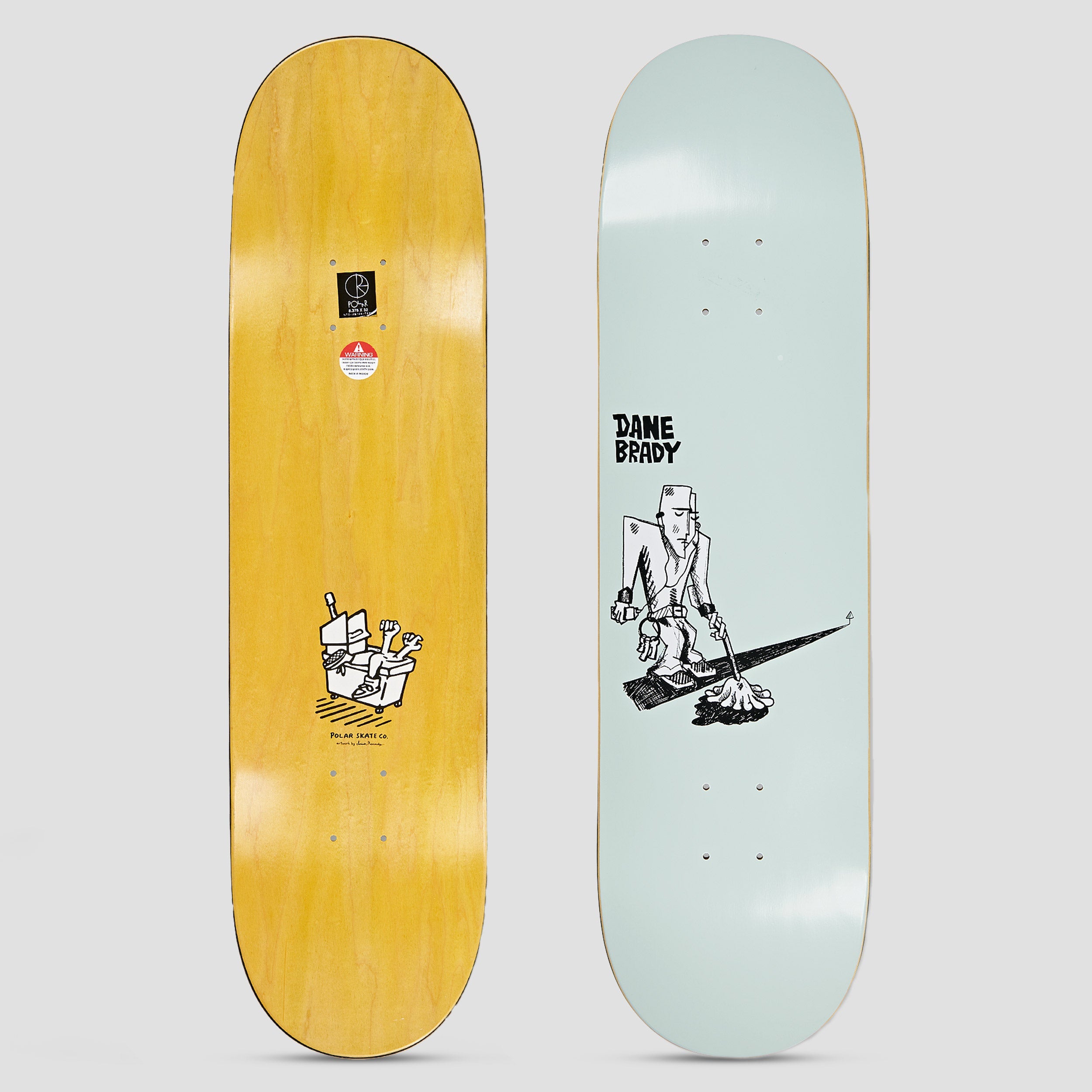 Polar 8.0 Dane Brady Mopping Skateboard Deck Green