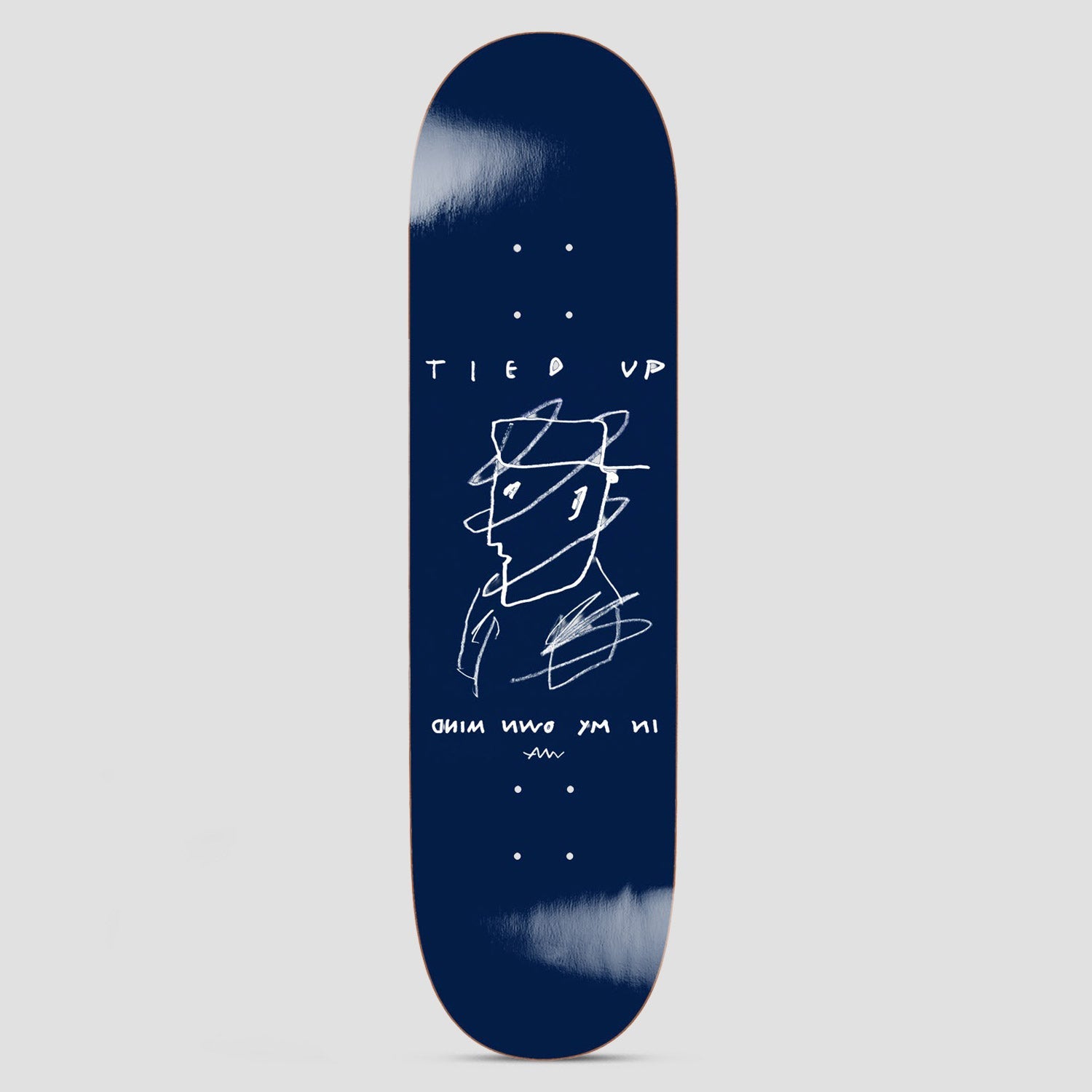 Polar 8.25 Team Tied Up Skateboard Deck Blue