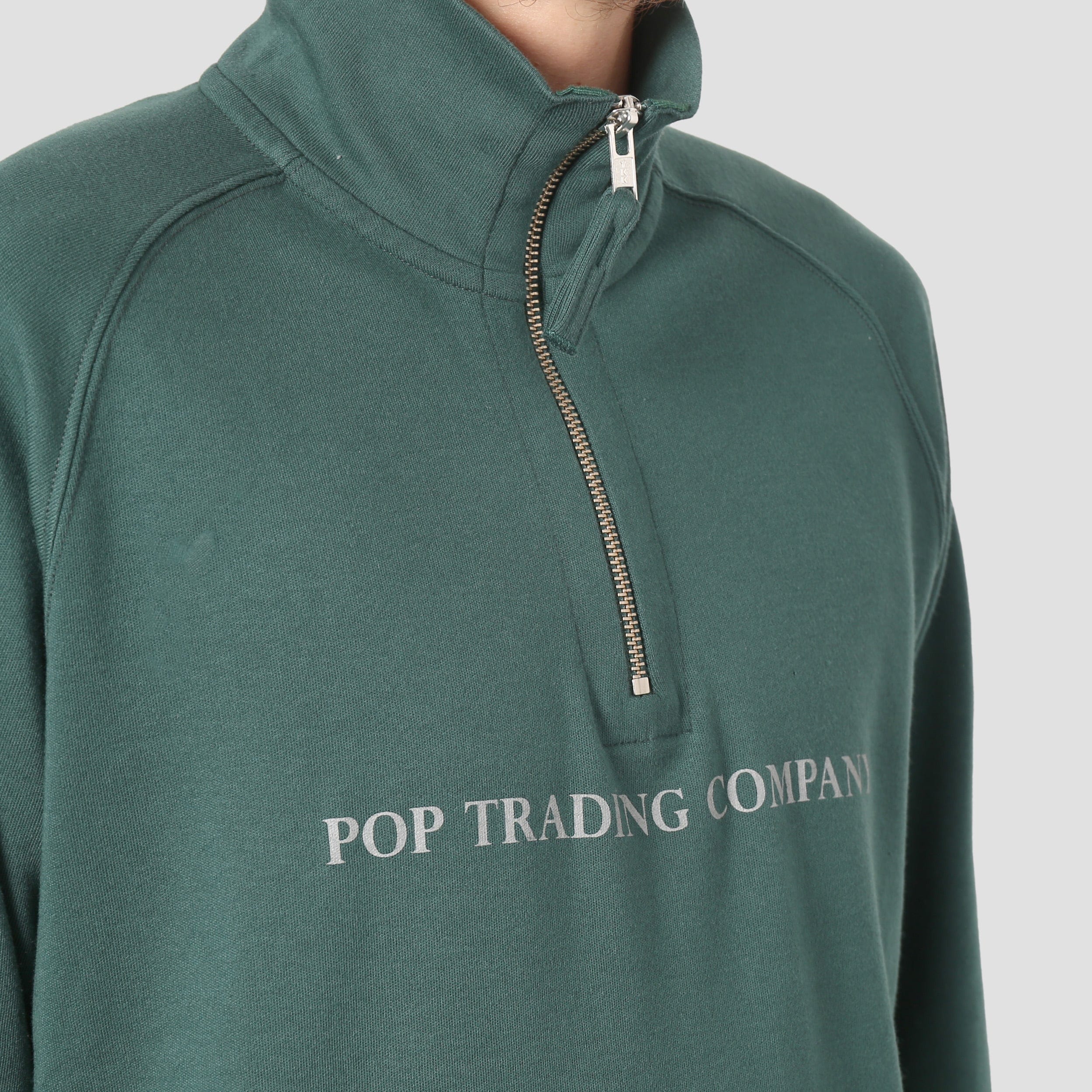 Pop Trading Sportswear Company Lightweight Half Zip Sports Green