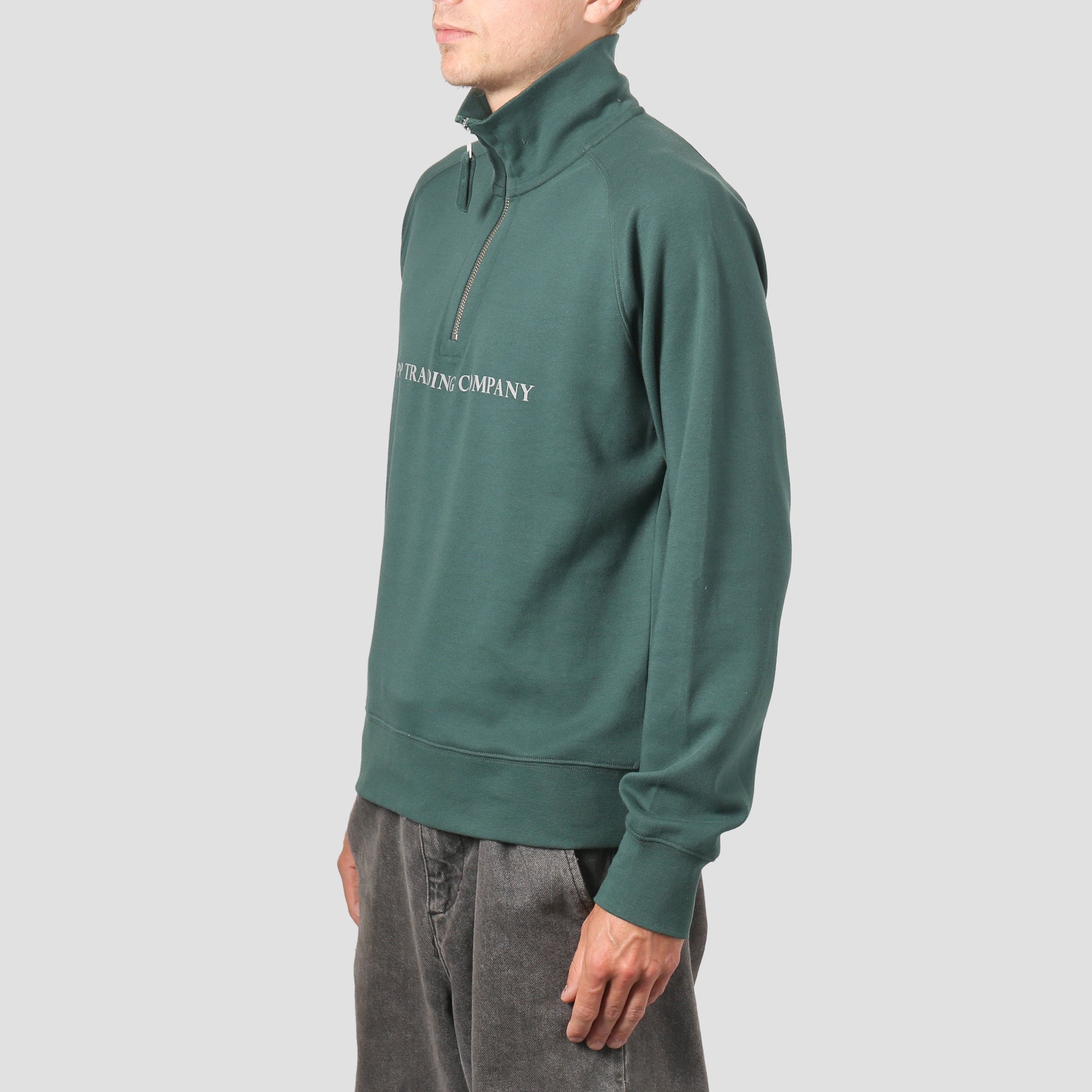 Pop Trading Sportswear Company Lightweight Half Zip Sports Green