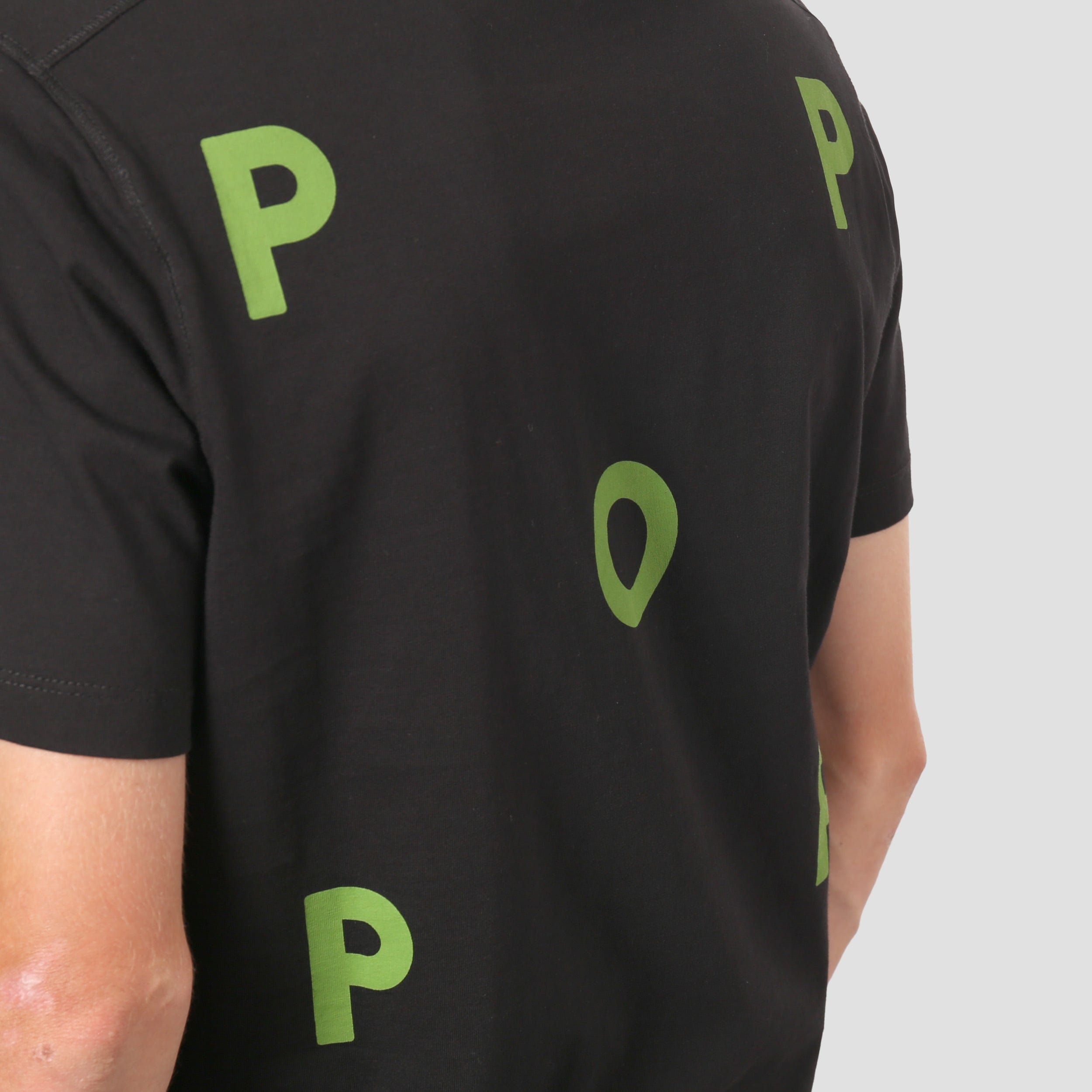 Pop Trading Logo T-Shirt Black / Green