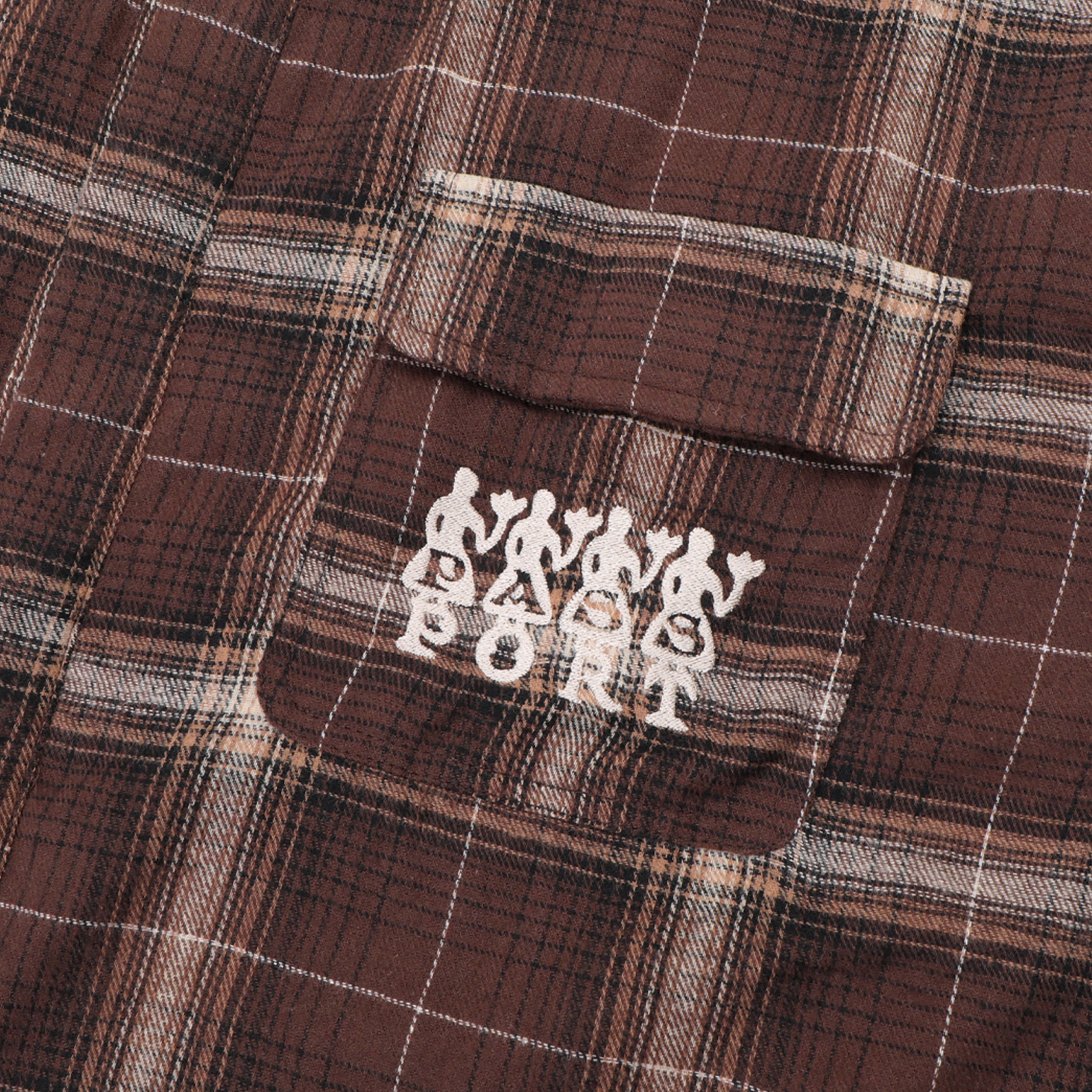 Passport 4 Flowers Flannel Shirt Vineyard Shirt Brown