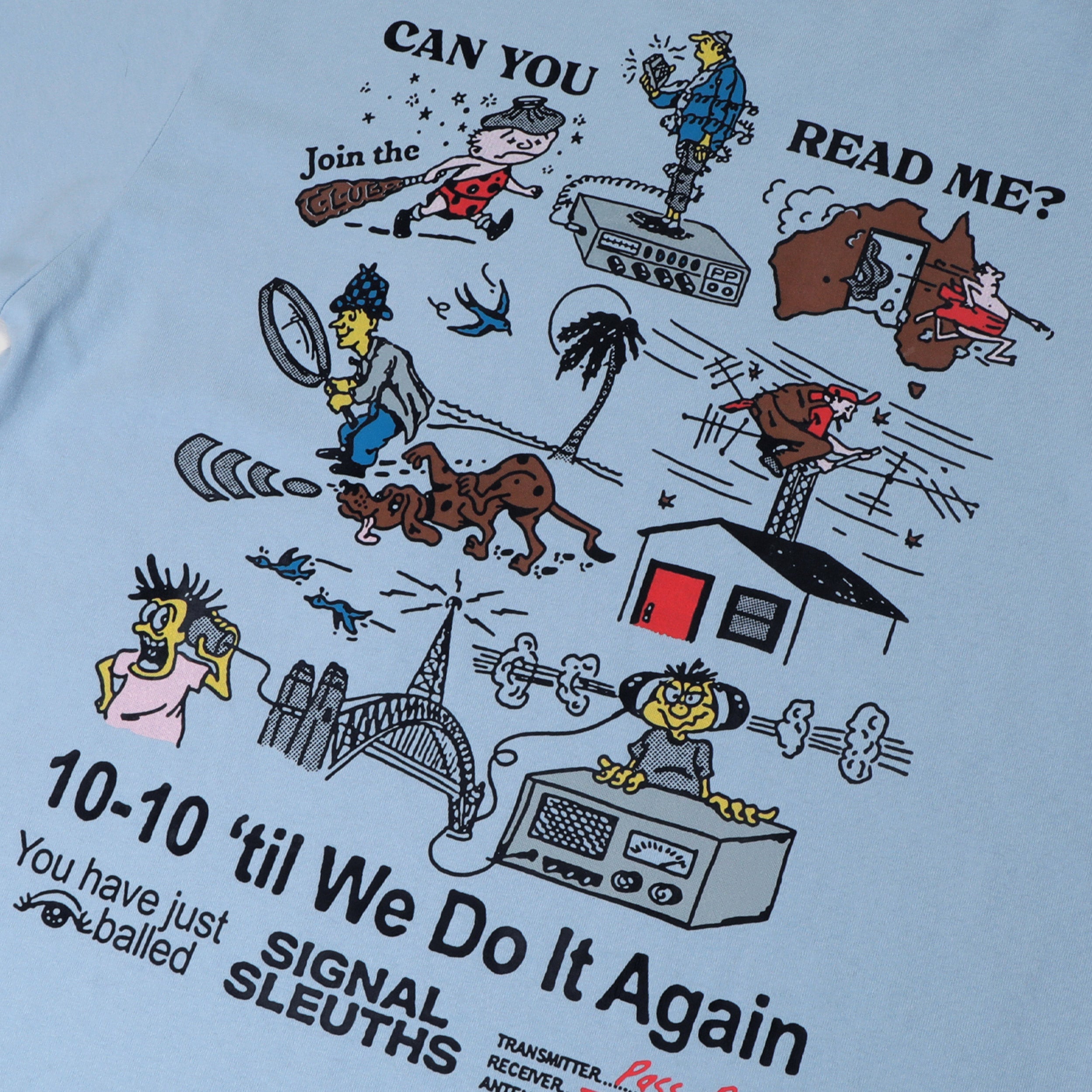 Passport Radio Silence T-Shirt Stonewash Blue