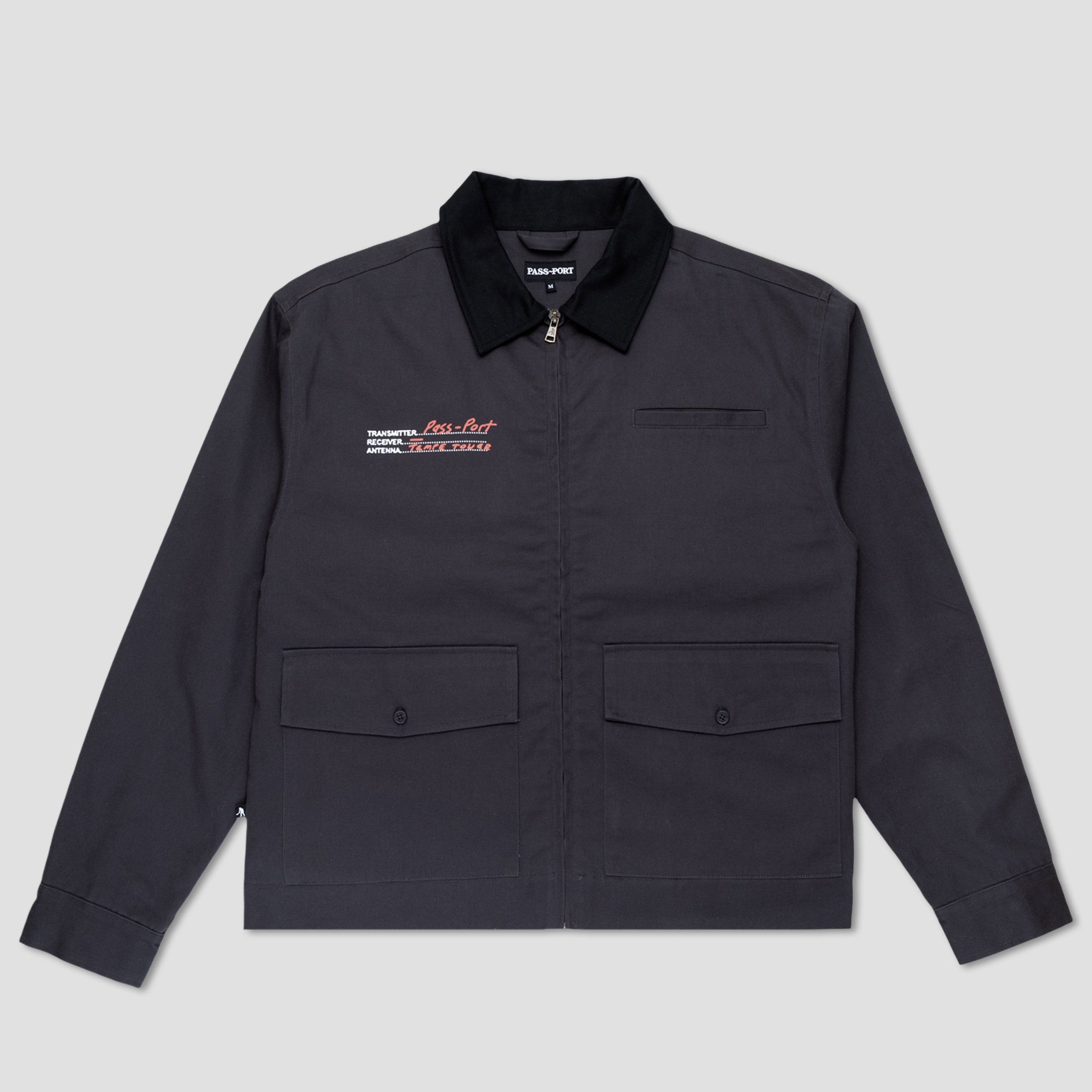 Passport Radio Silence Workers Jacket Charcoal