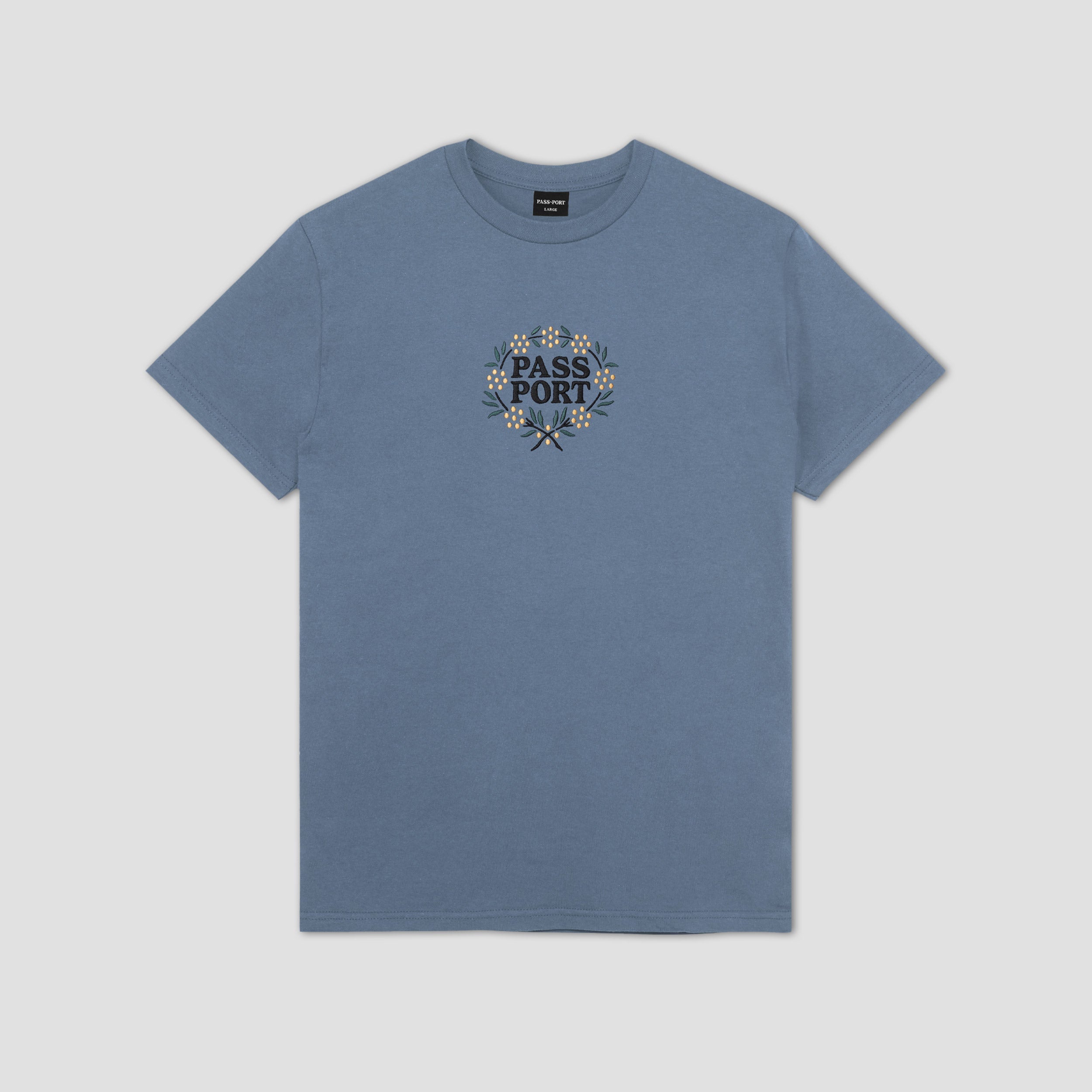 Passport Wattle T-Shirt Stonewash Blue