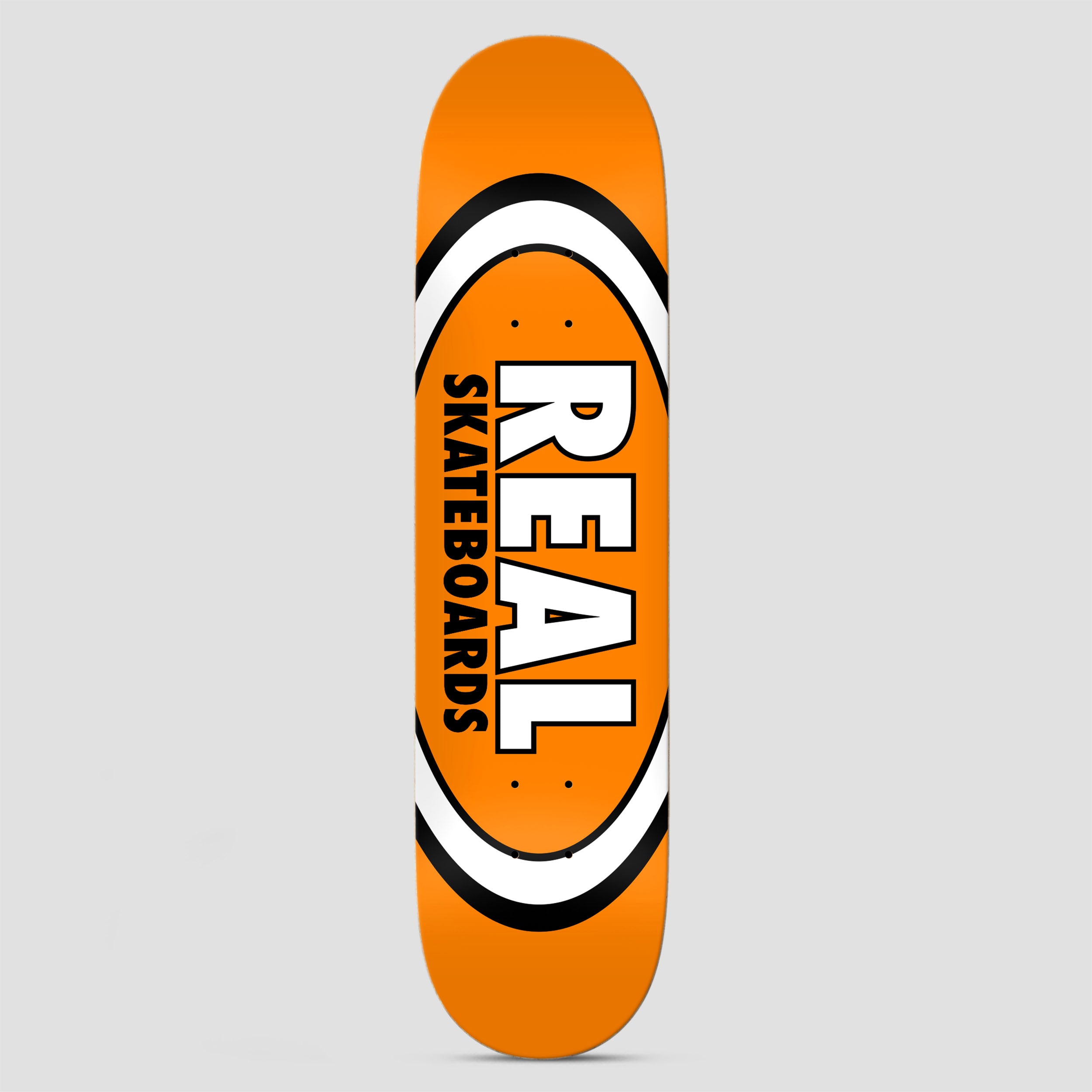 Real 7.5 Team Classic Oval Skateboard Deck True Mid Orange