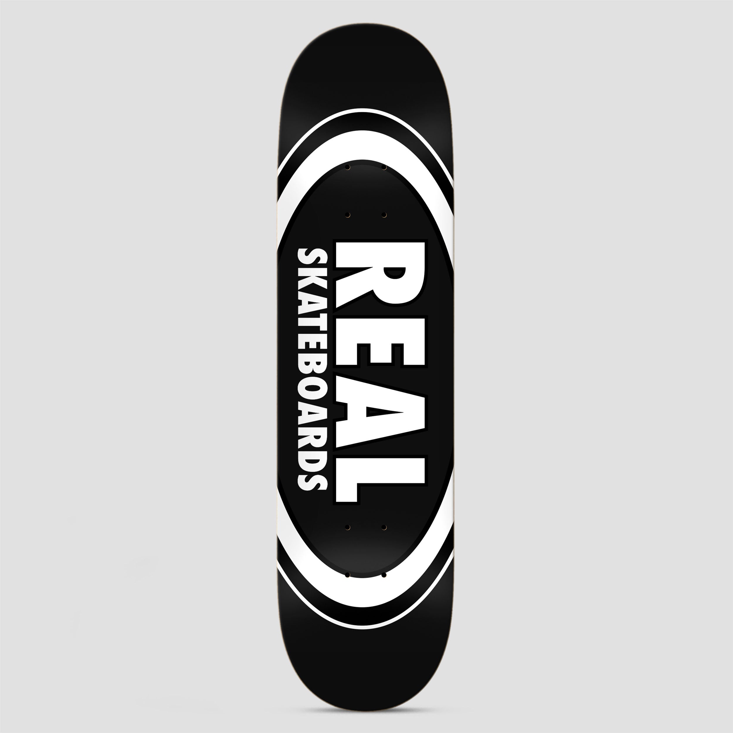 Real 8.25 Team Classic Oval Skateboard Deck Black