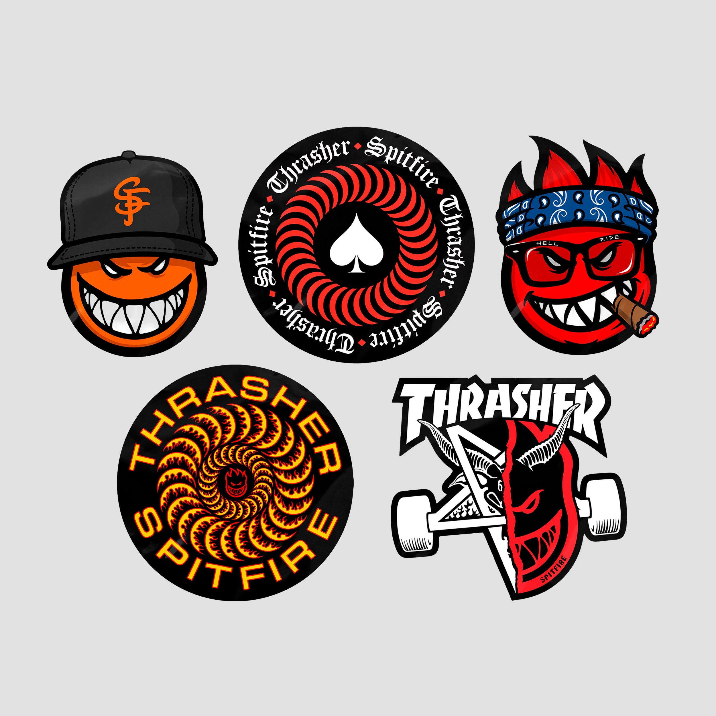 Spitfire x Thrasher Sticker Pack Multi