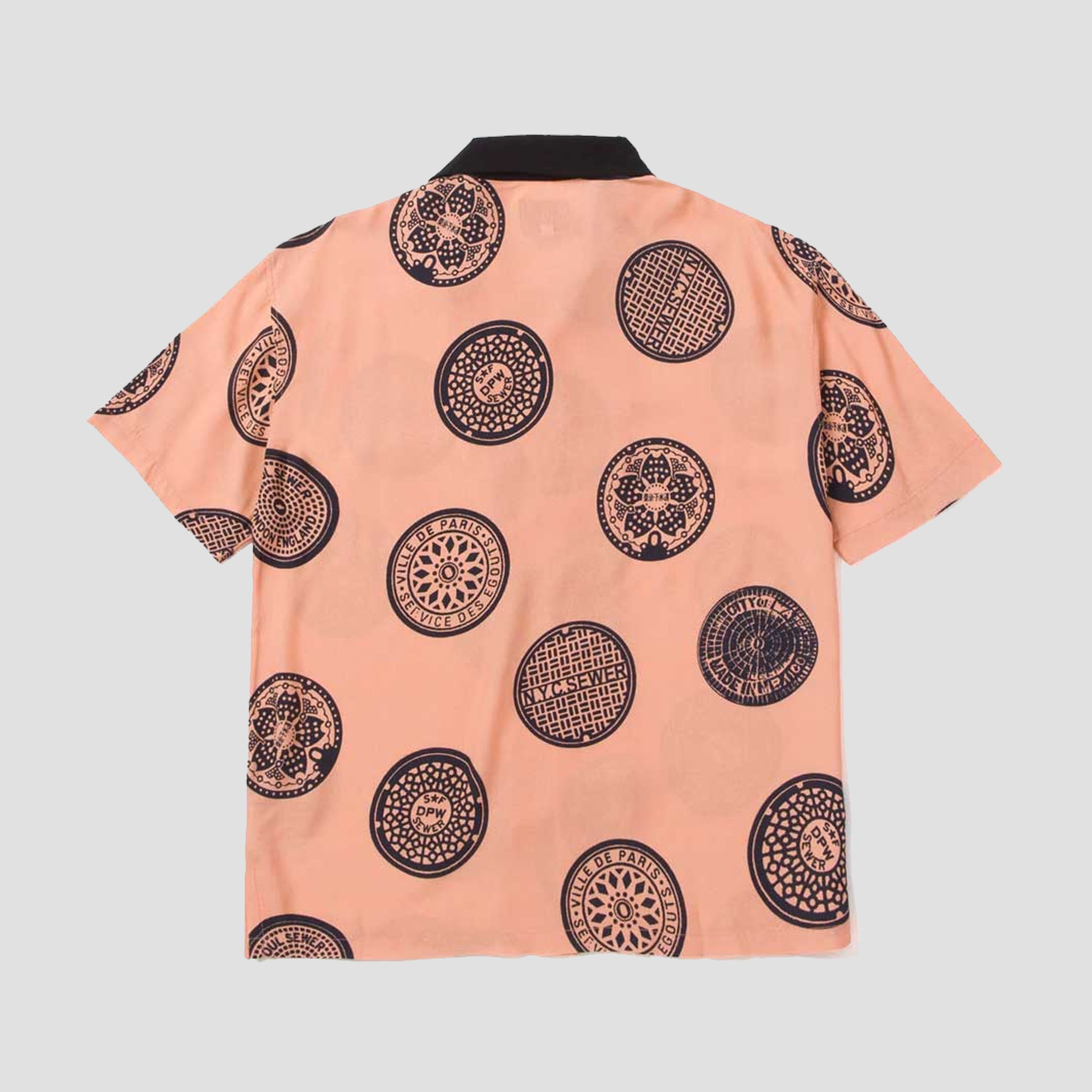 HUF Drain Cover Shortsleeve Woven Top Blush