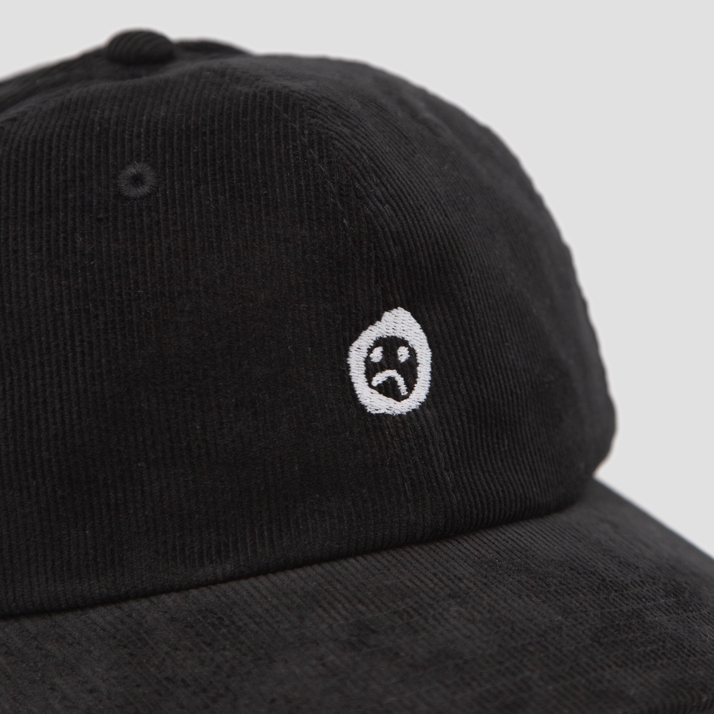 Short Straw Harvey Cord Cap Black