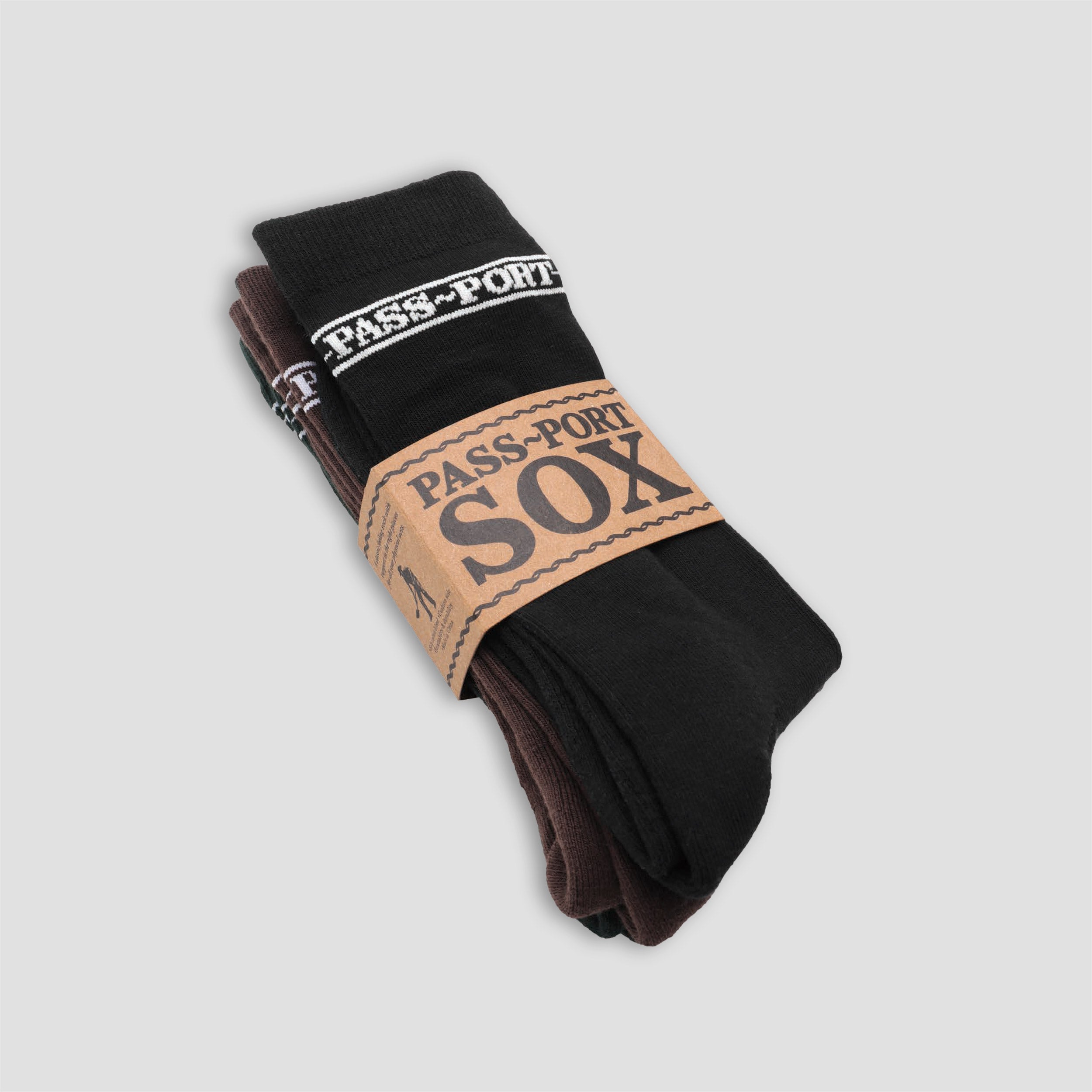 PassPort Hi Sox 3 Pack R43 Black / Choc / Forest