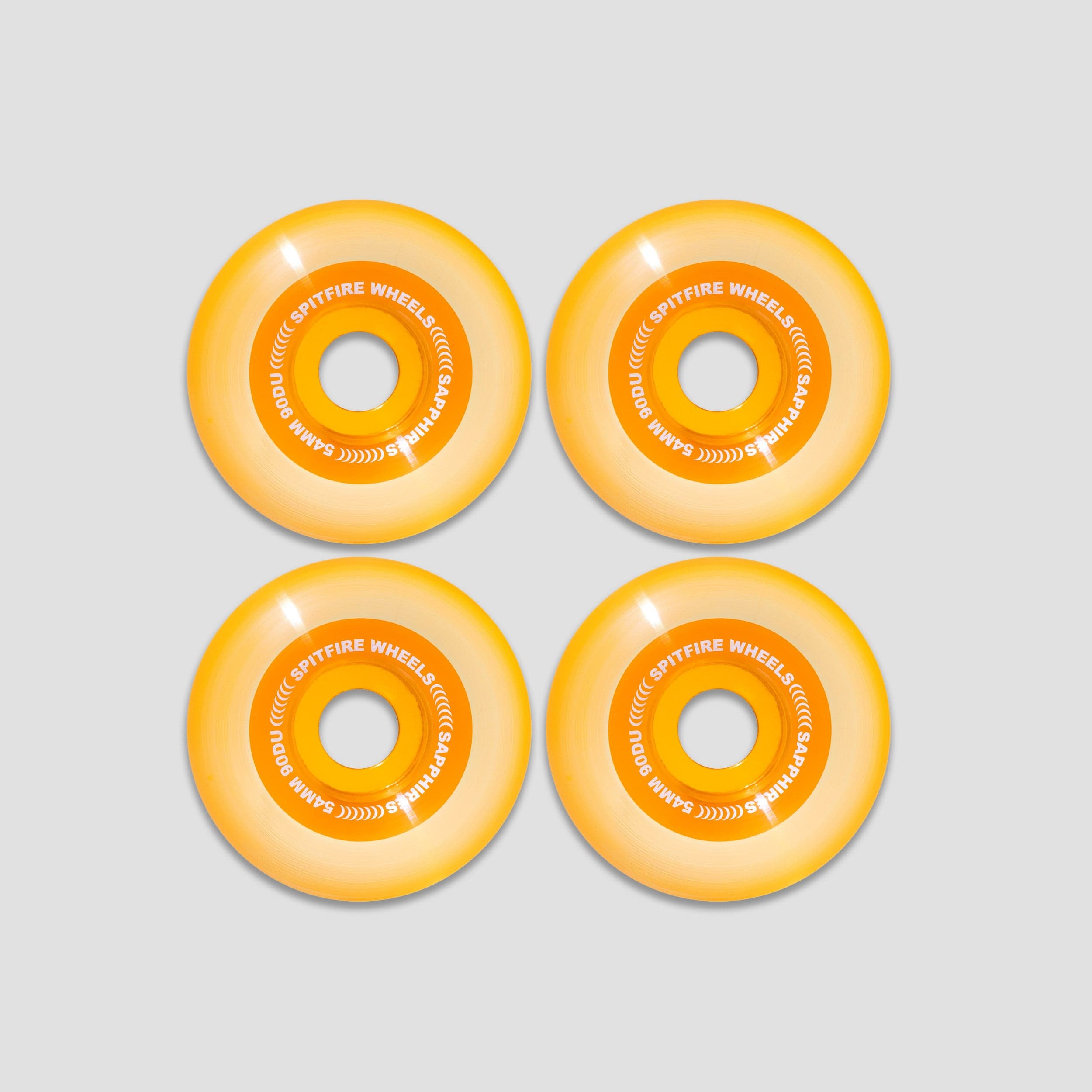 Spitfire 54mm 90a Sapphires Radial Skateboard Wheels Orange