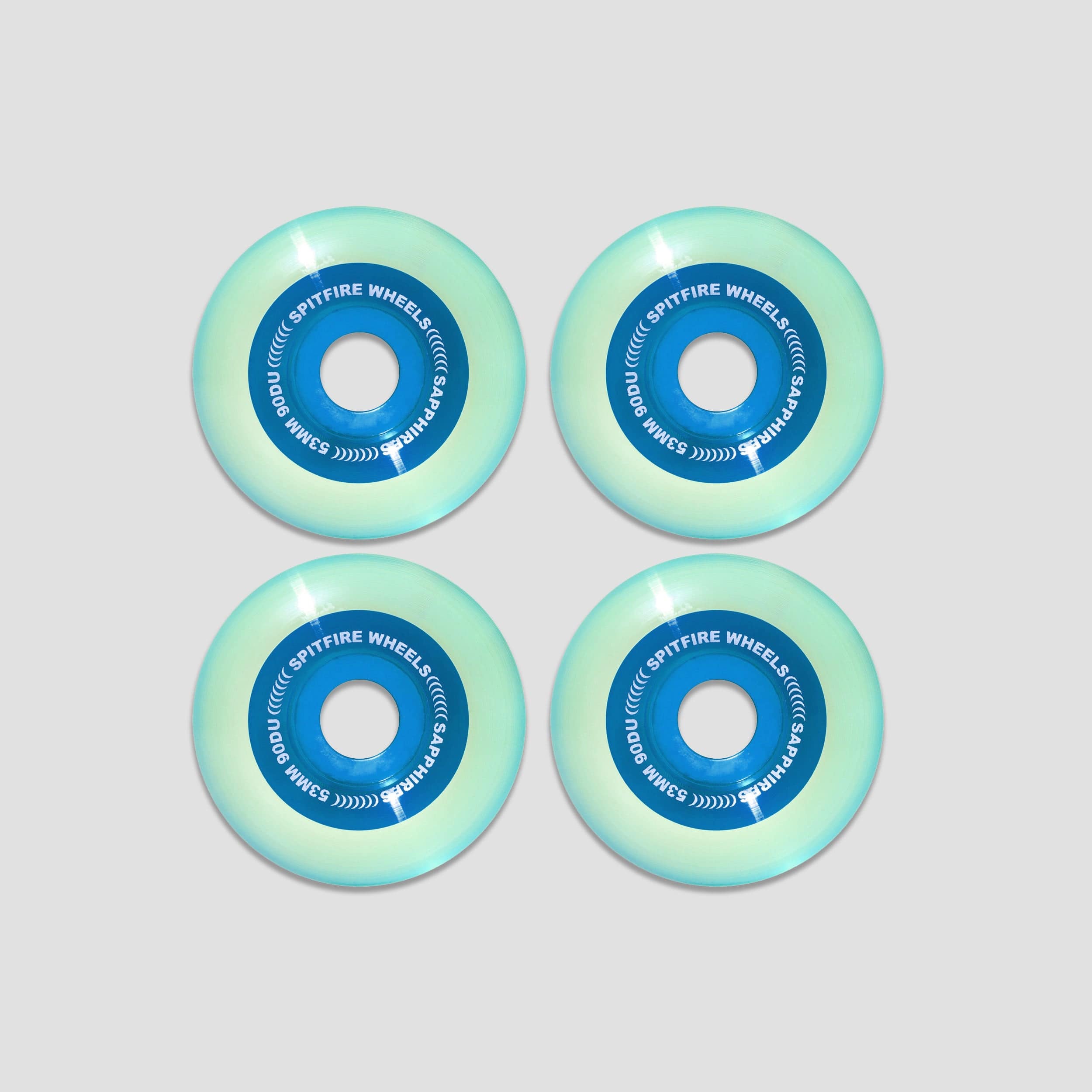 Spitfire 56mm 90a Sapphires Radial Skateboard Wheels Blue