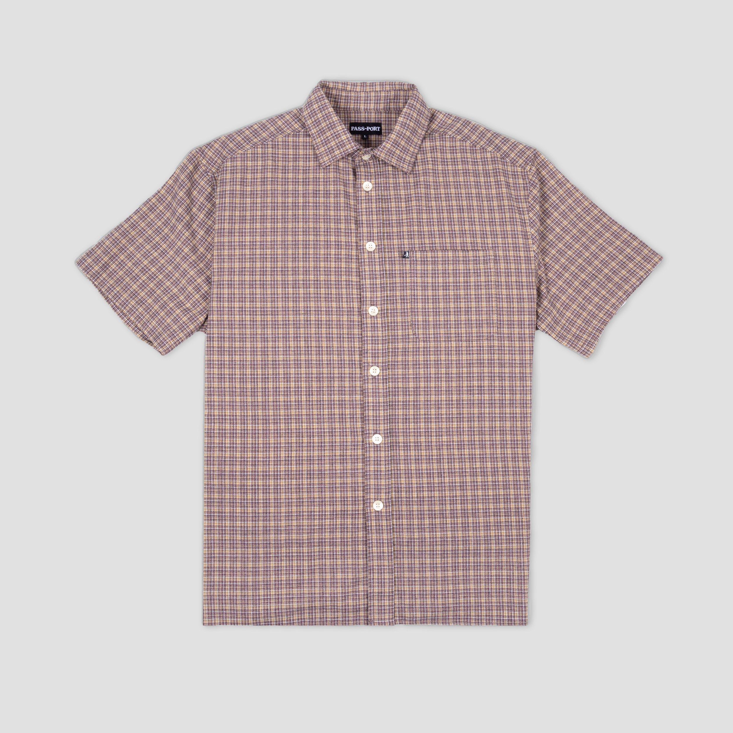 PassPort Workers Check Shirt Shortsleeve Honeycomb