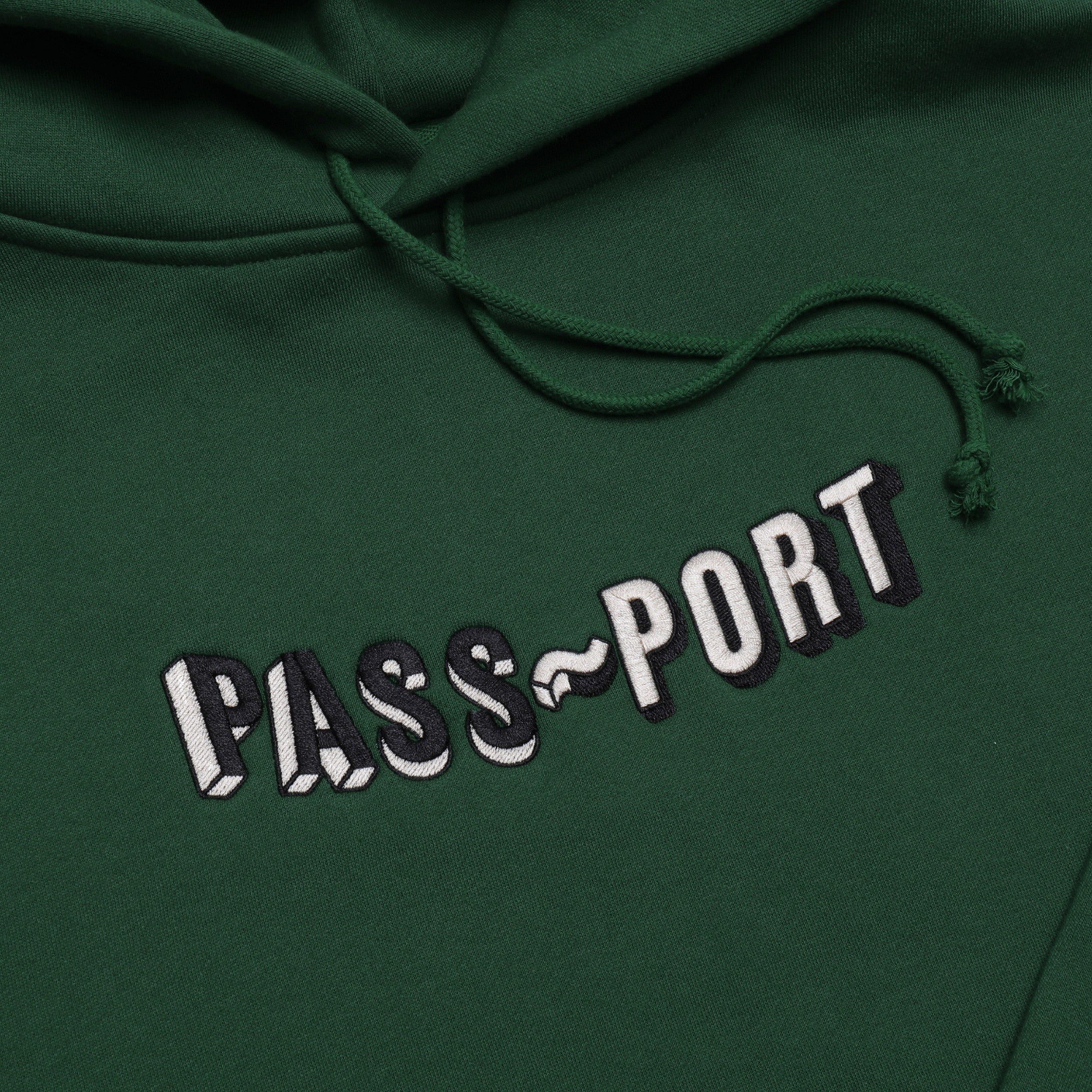 PassPort Sunken Logo Embroidery Hood Forest Green