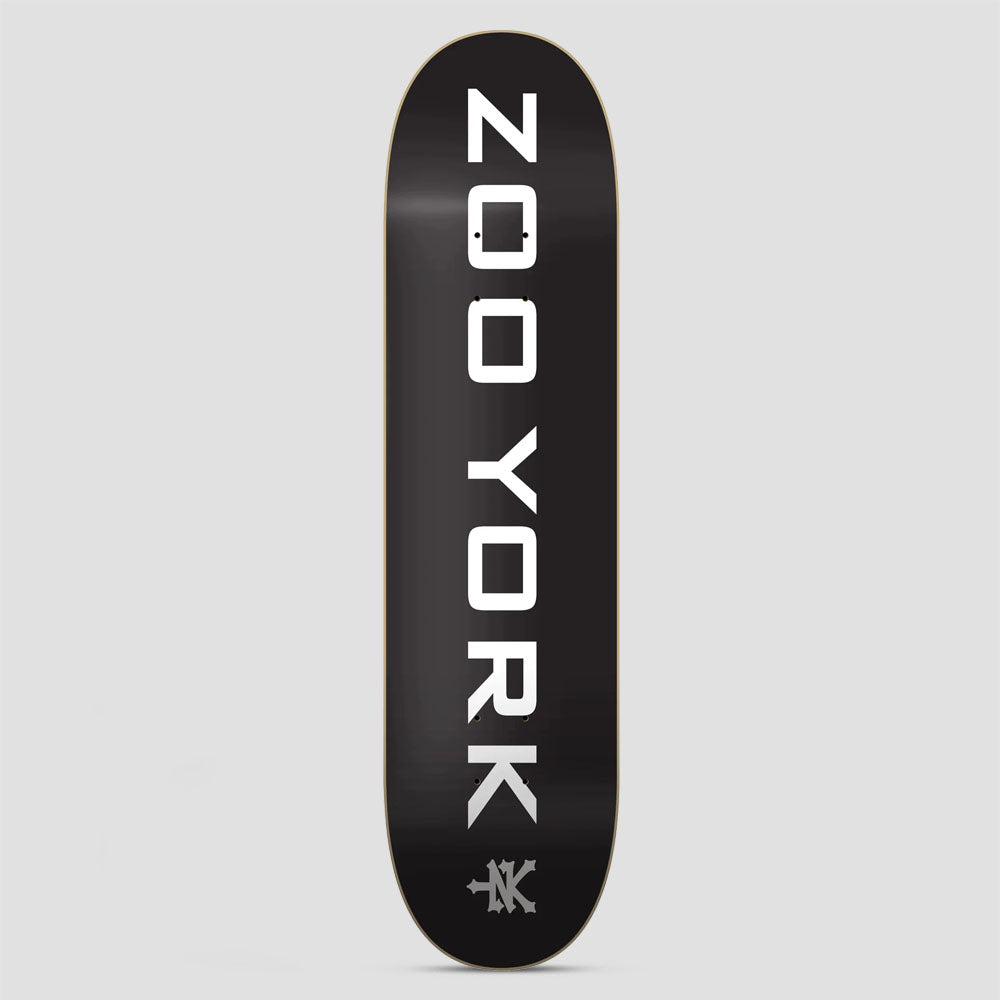 Zoo York 7.75 OG 95 Logo Block Skateboard Deck Black / White / Grey