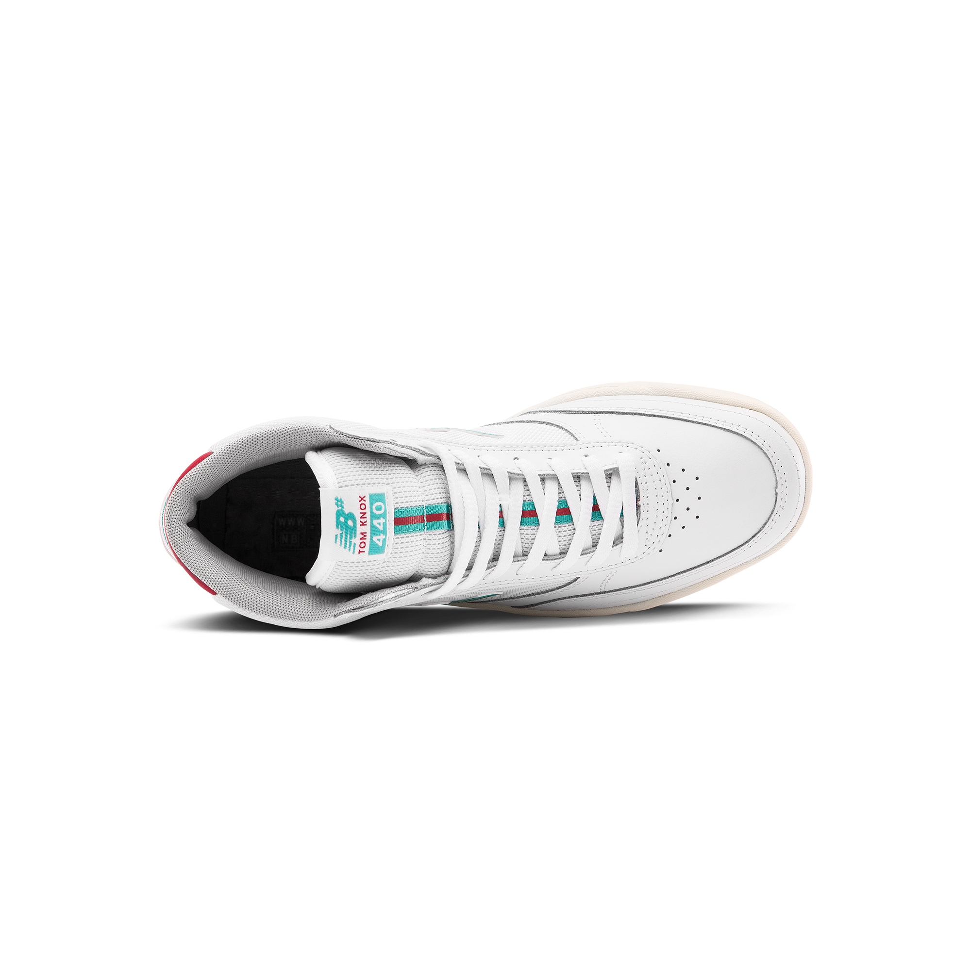 New Balance Numeric 440 HI Tom Knox Skateboard Shoe - White/Aqua