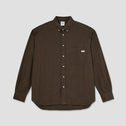 Polar Ben Longsleeve Shirt Poplin Brown