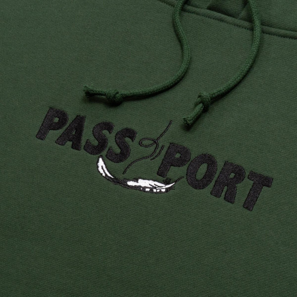 Pass Port - Featherweight Embroidered Hood - Forest Green