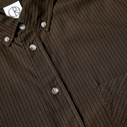 Polar Ben Longsleeve Shirt Poplin Brown