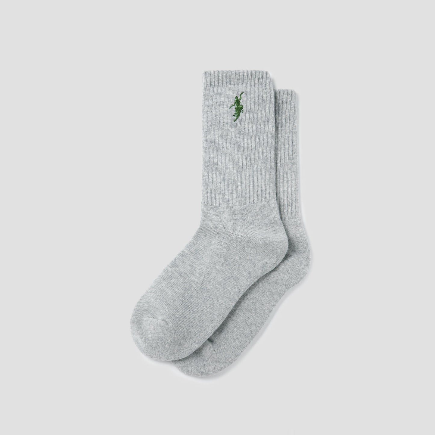 Polar No Comply Rib Socks Heather Grey Green