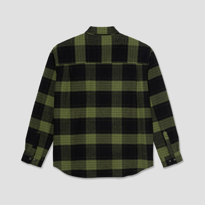 Polar Mike Longsleeve Shirt Flannel Black Army Green