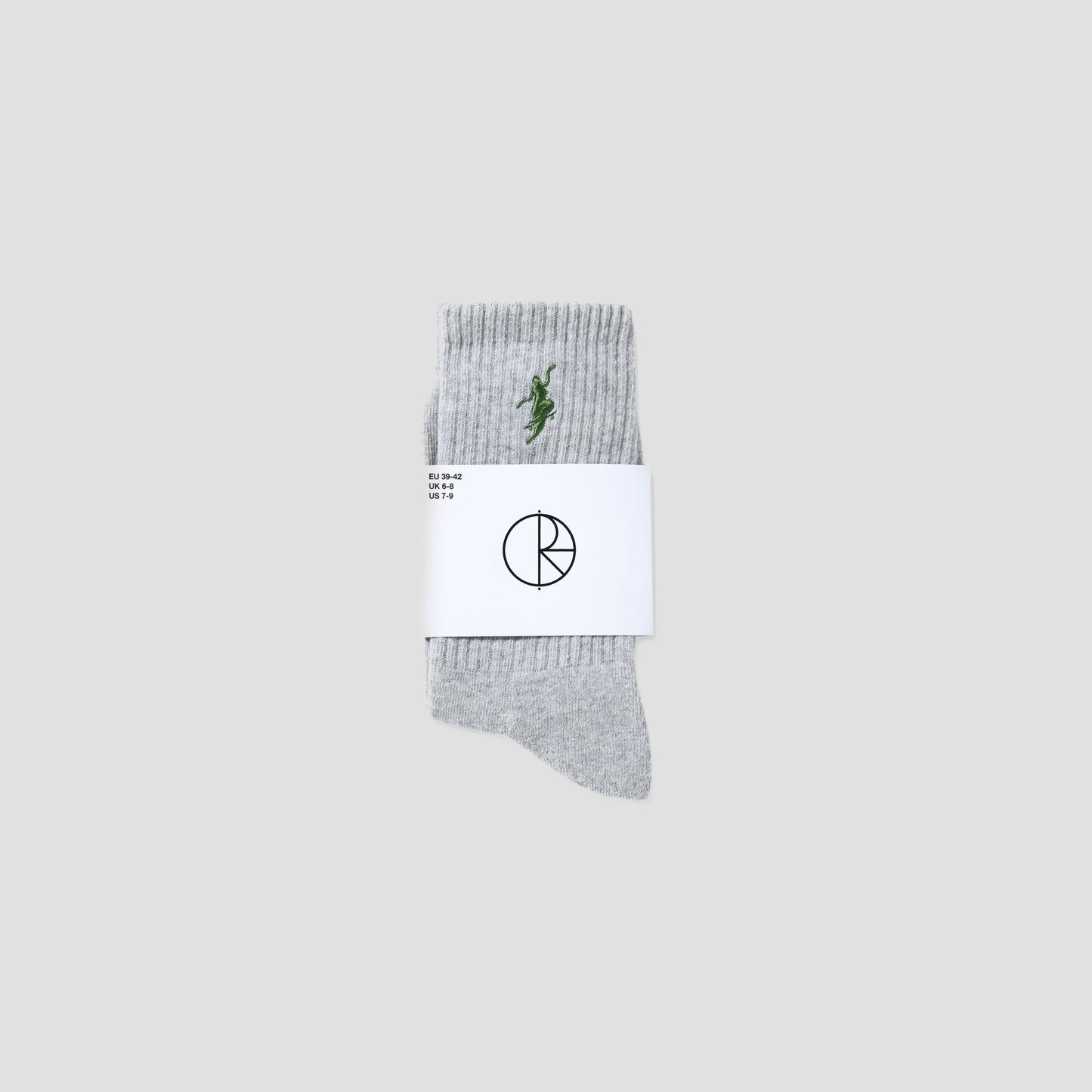 Polar No Comply Rib Socks Heather Grey Green