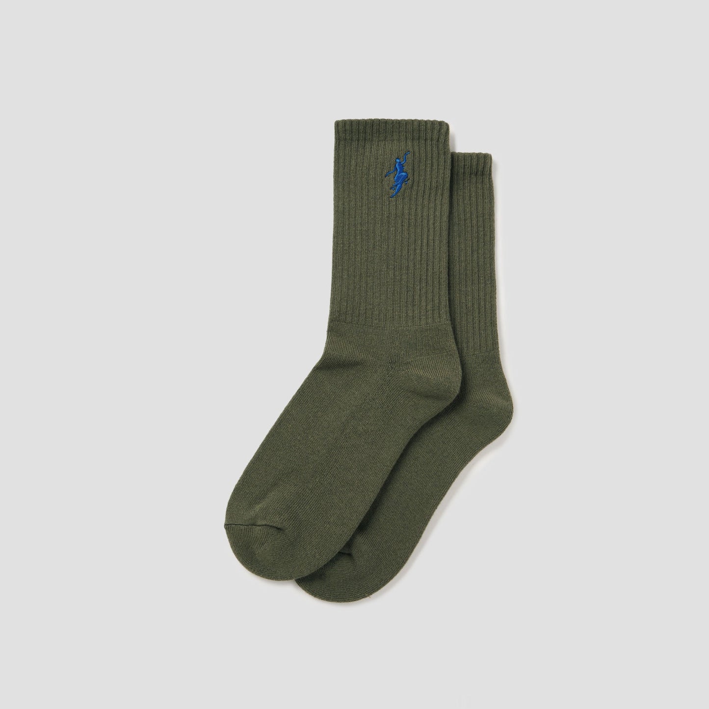 Polar No Comply Rib Socks Dusty Olive Blue