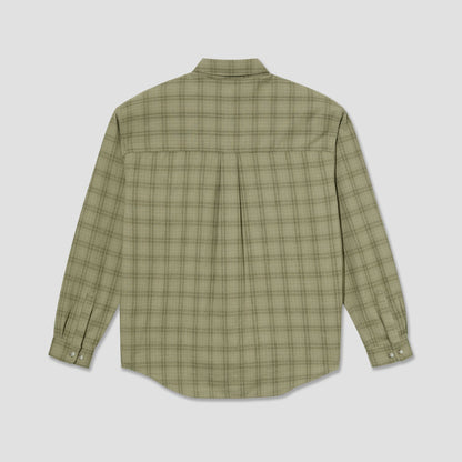 Polar Mitchell Longsleeve Shirt Flannel Green Beige