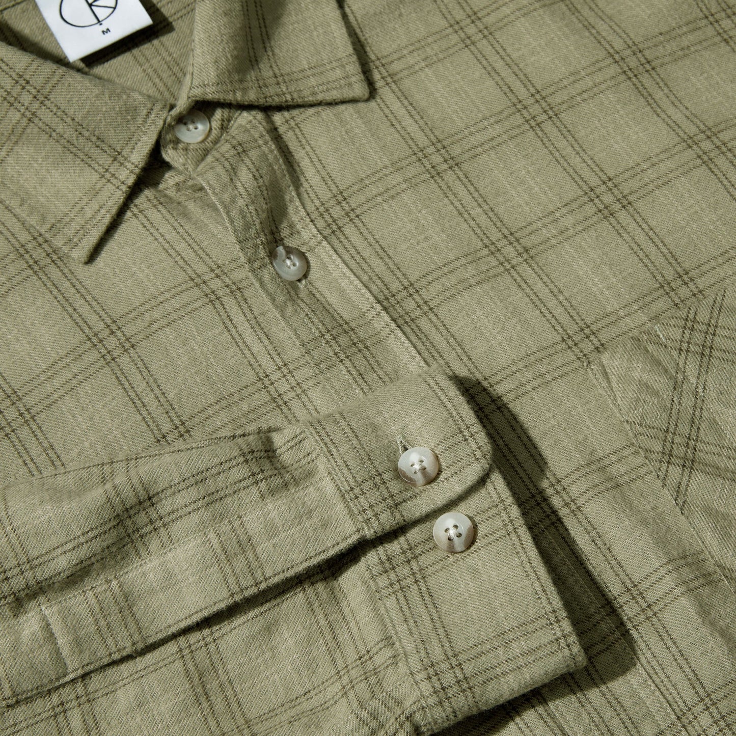 Polar Mitchell Longsleeve Shirt Flannel Green Beige