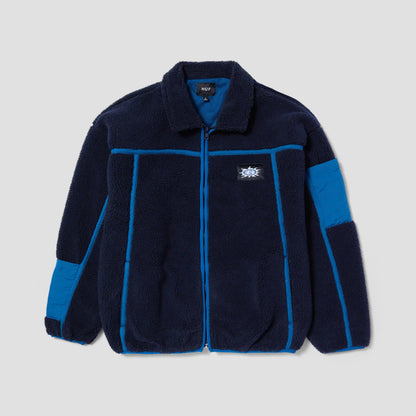 HUF Livingston Sherpa Jacket Blue Night