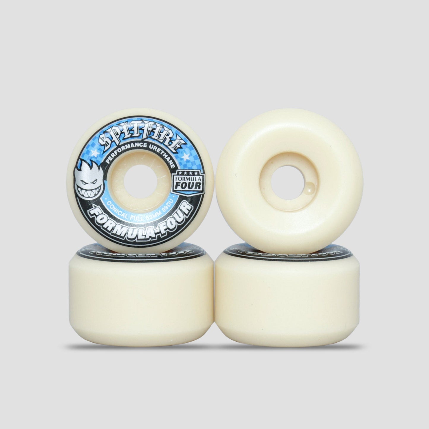 Spitfire 53mm 99DU Formula Four Conical Full Wheels Natural