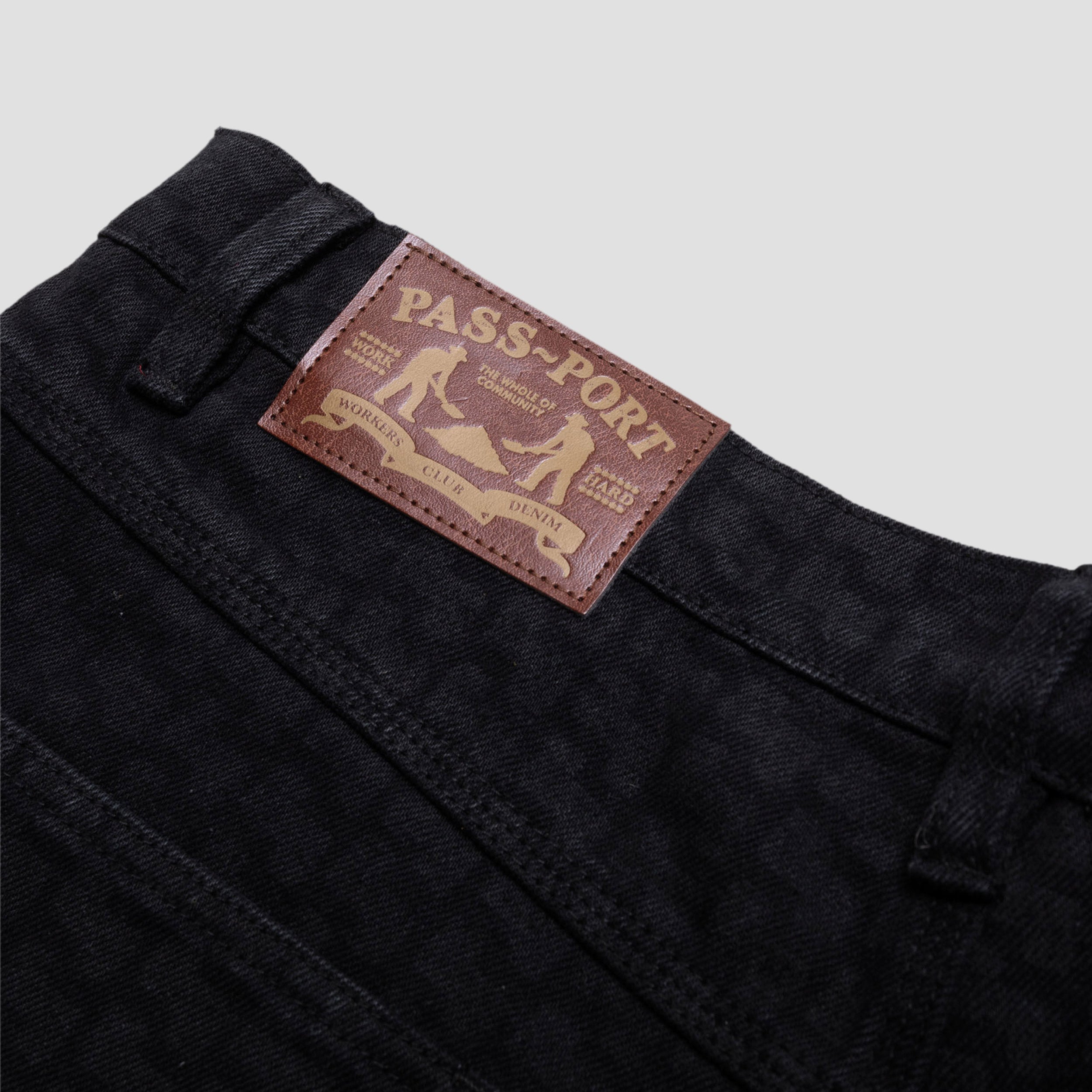 PassPort Workers Club Denim Jean Drain Laser Etched Black