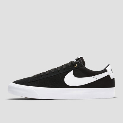 Nike SB Blazer Low Pro GT Shoes Black / White - Black - Gum Light Brown