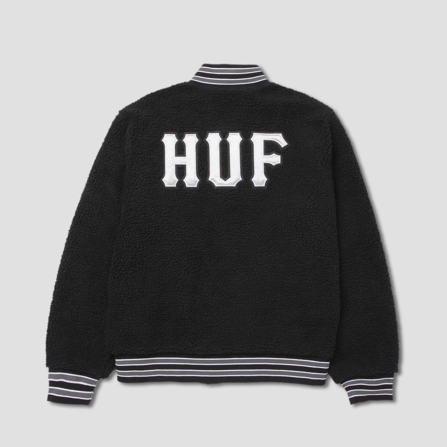 HUF Sherpa Varsity Jacket Black