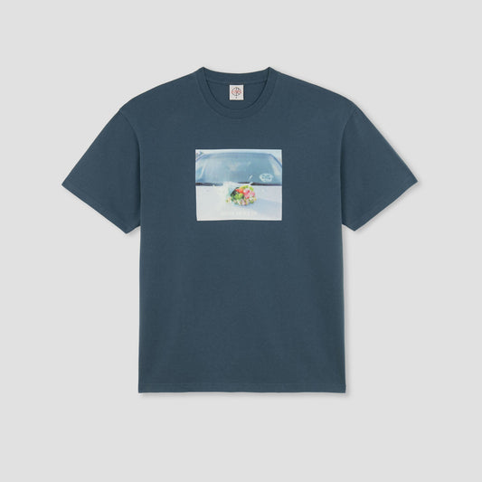 Polar Dead Flowers T-Shirt Grey Blue