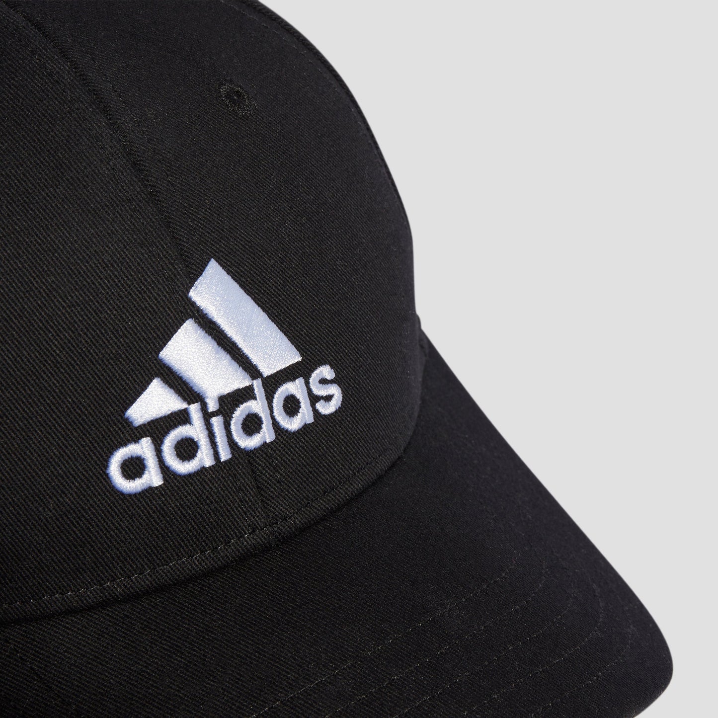 adidas Cotton Twill Baseball Cap Black / White