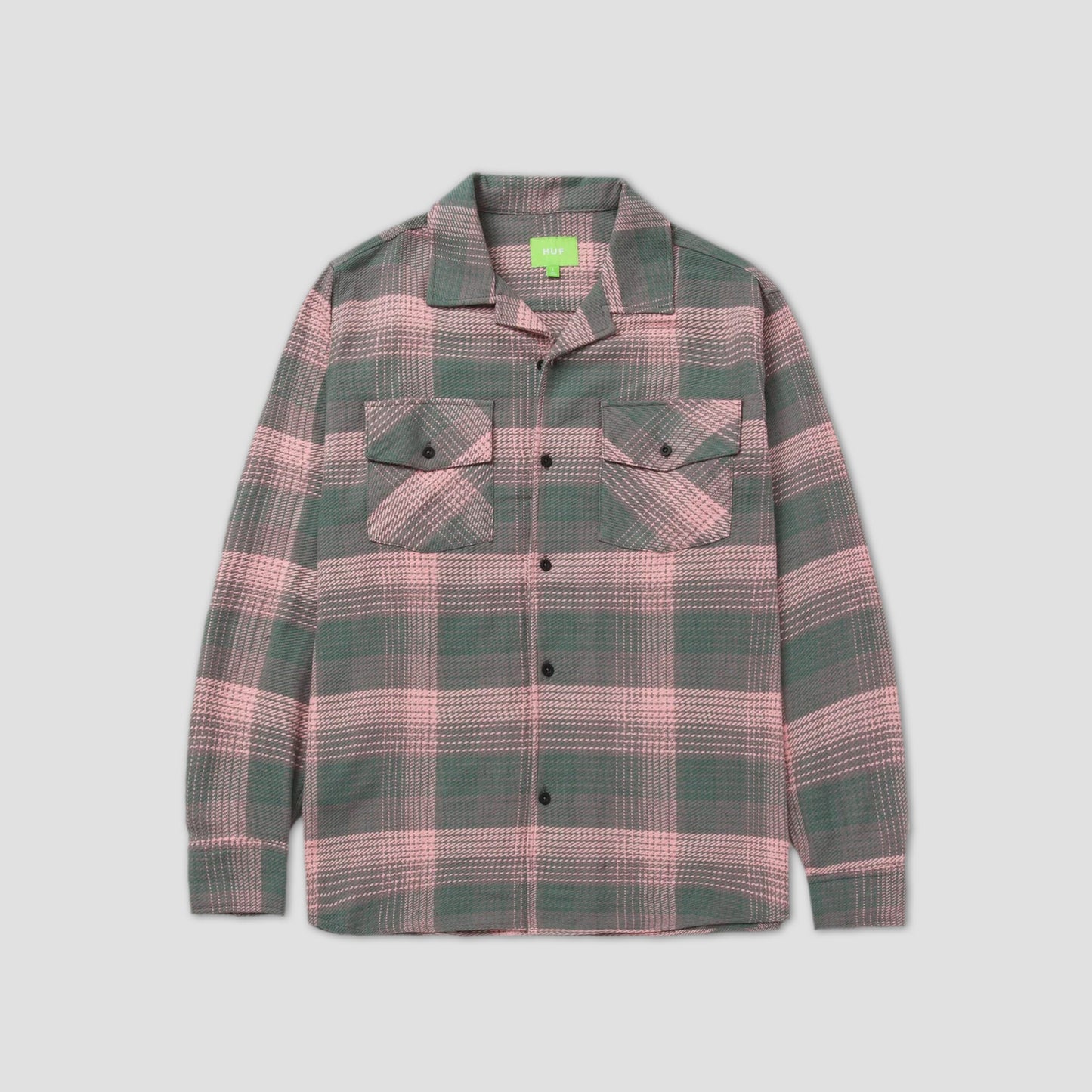 HUF Smash Flannel Overshirt Pink