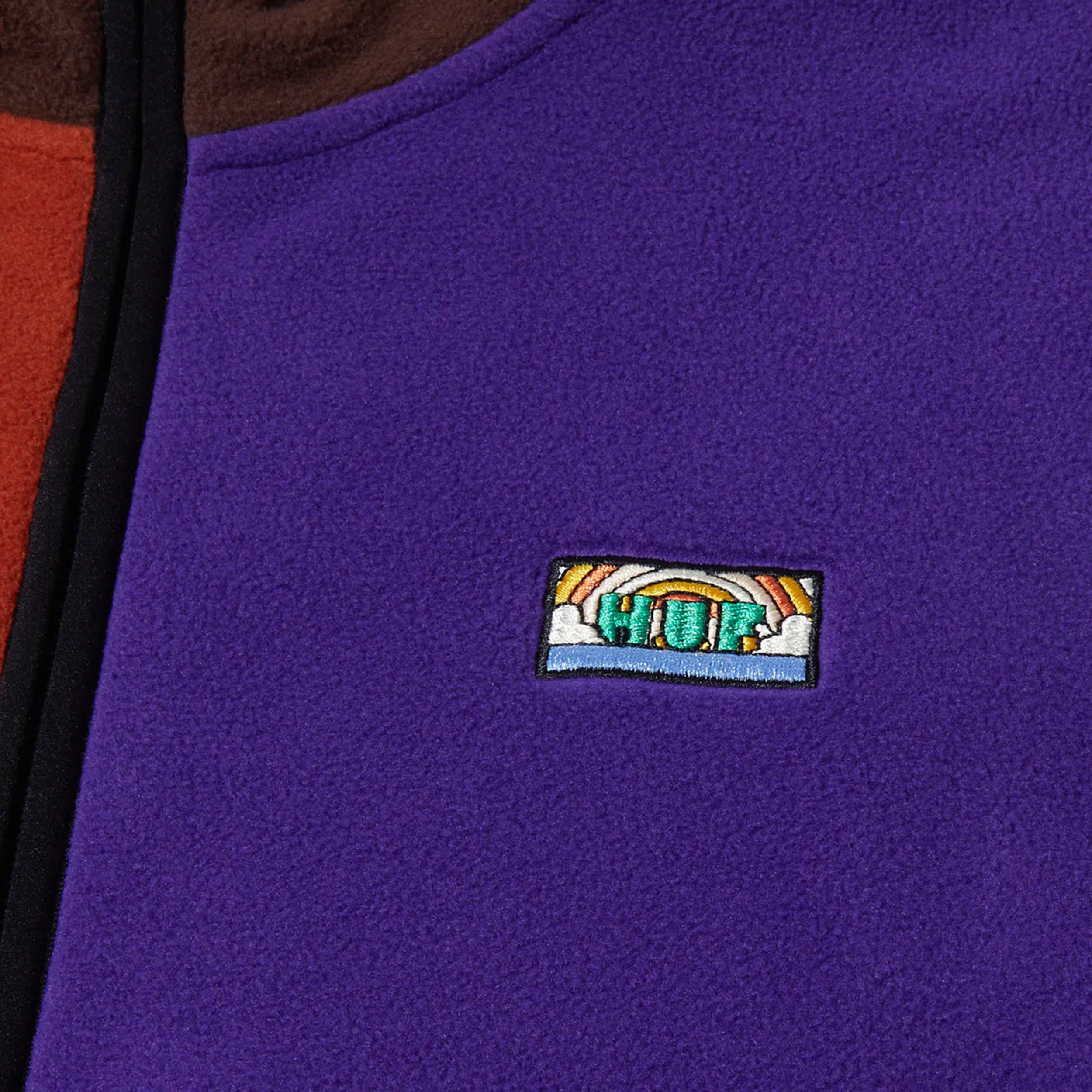 HUF New Day Color Block Tech Fleece Emerald